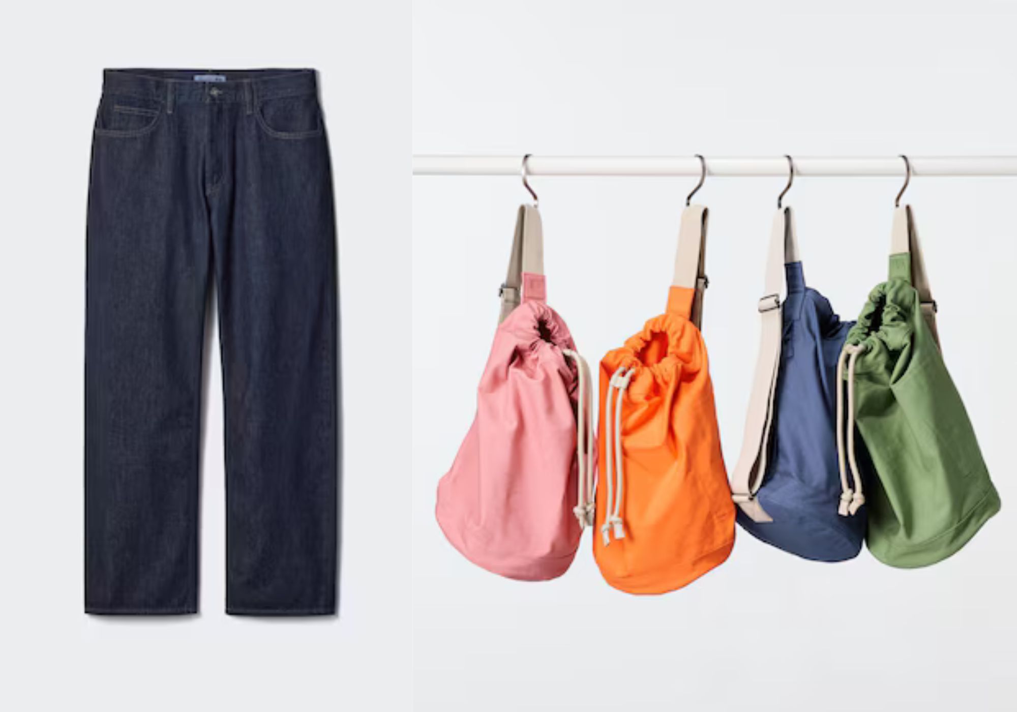 Bags and jeans (Image via UNIQLO)