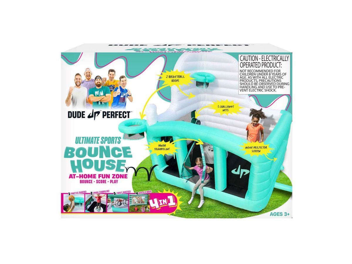 Dude Perfect Ultimate Sports Bounce House, 4-in-1, 8&#039; X 10&#039; (image via Walmart)