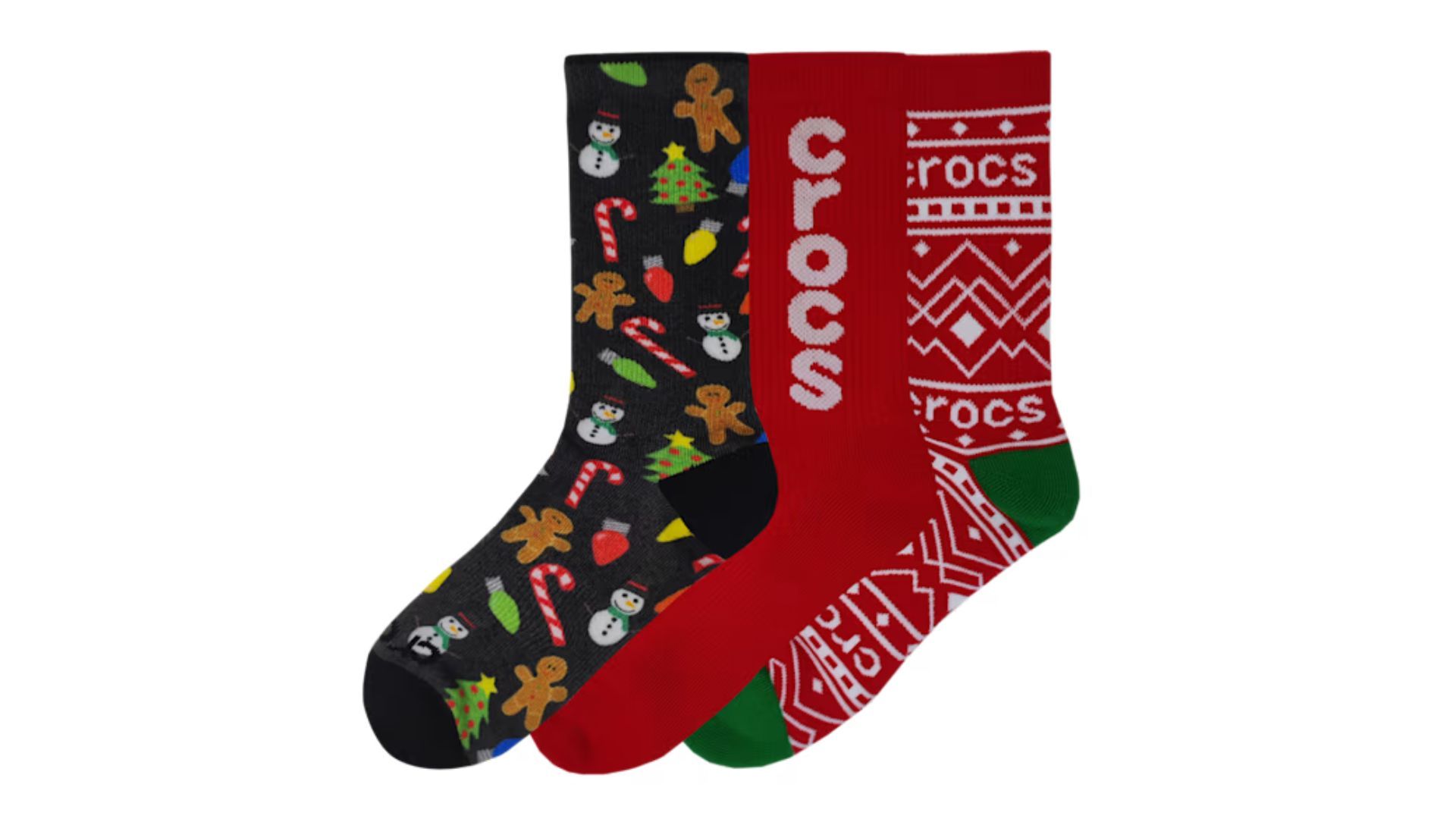 Crocssocks Festive 3 Pack (Image via Crocs)