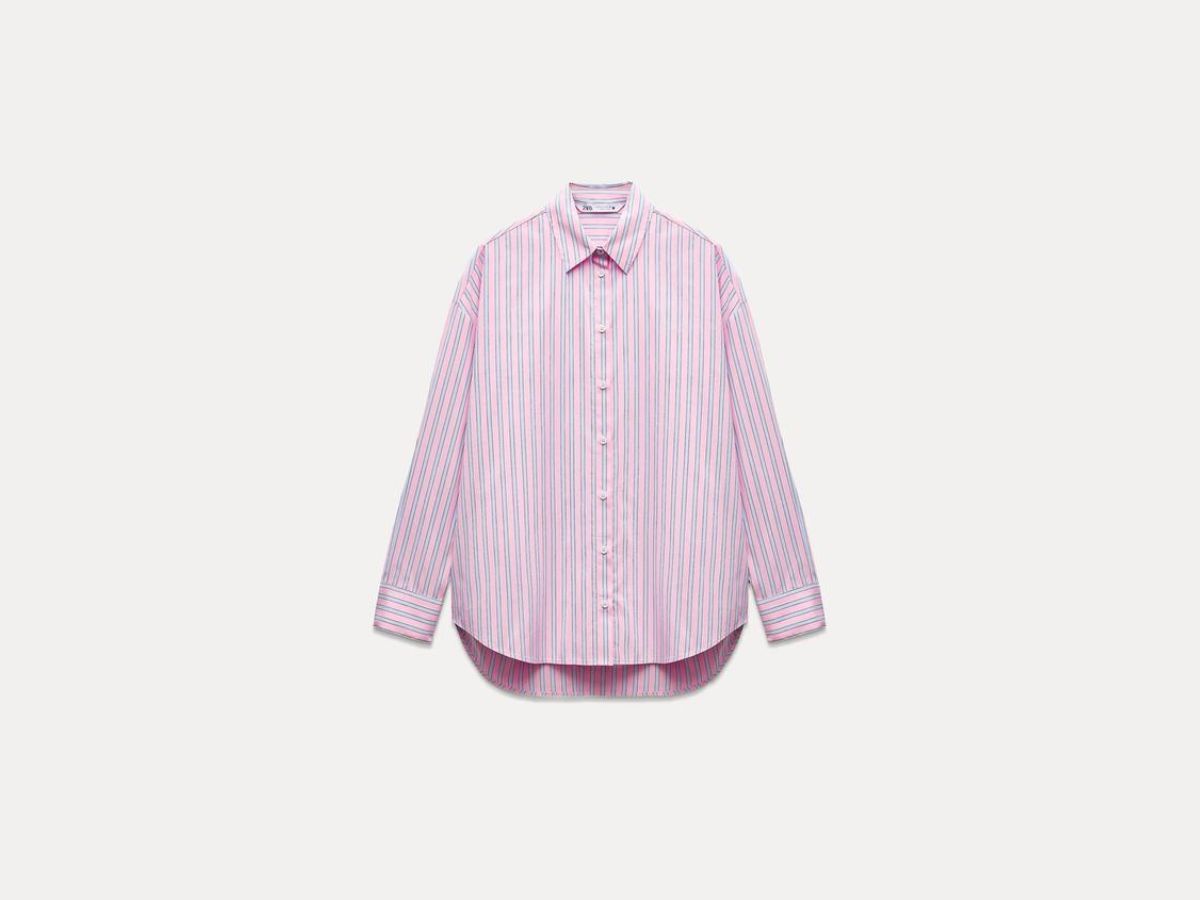 Striped Poplin Shirt (Image via ZARA)