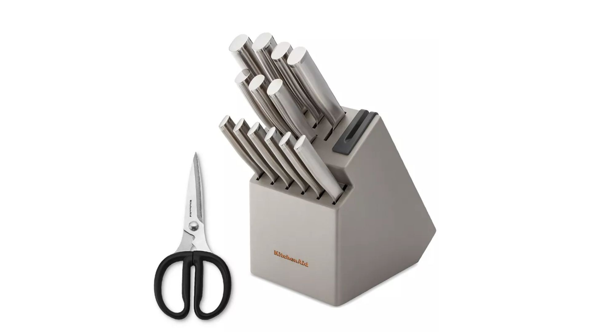 Japanese Steel Knife &amp; Sharpener Block Set (Image via Macy&#039;s)