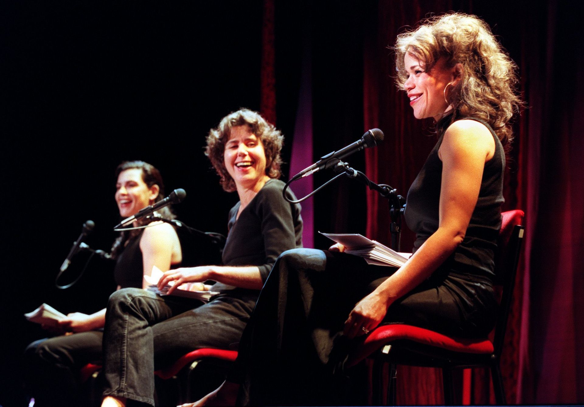 016961.CA.1013.monologue1.WS From left, Julianna Margulies, Julie Kavner and Rosie Perez headline du - Source: Getty