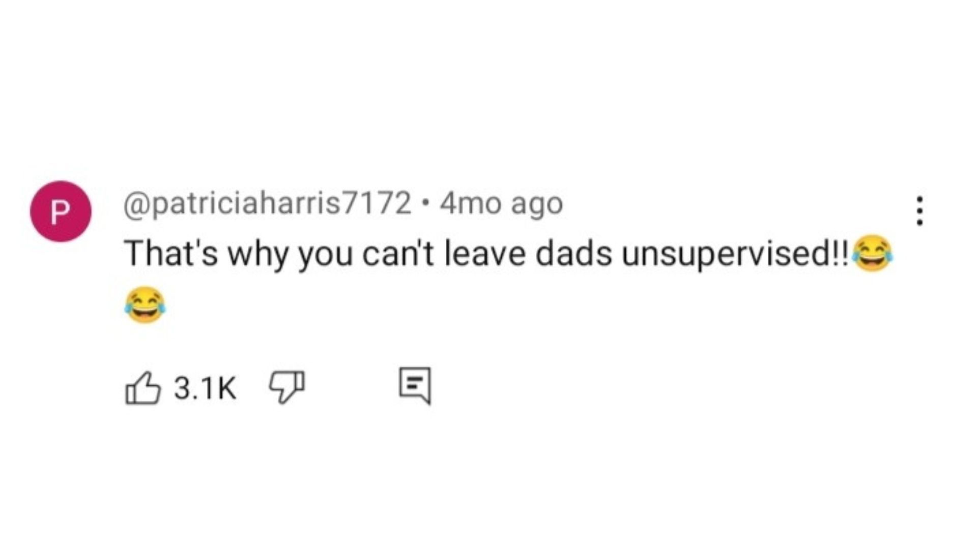 That&#039;s why you can&#039;t leave dads unsupervised (Image via @SamuelGrubbs on YouTube)