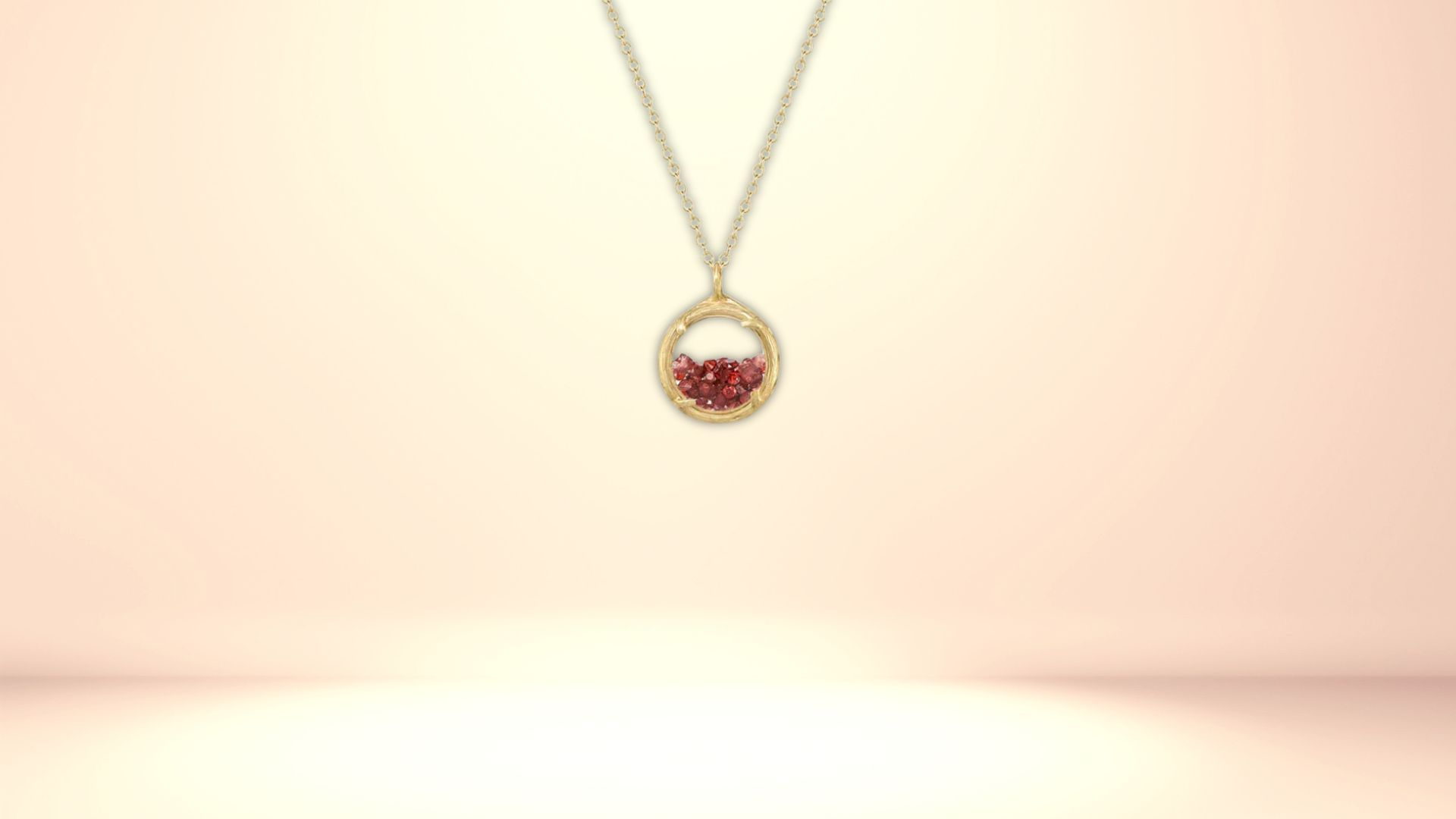 Custom Birthstone Shaker Necklace - Gold (Up to 3 Stones) (Image via GMA)