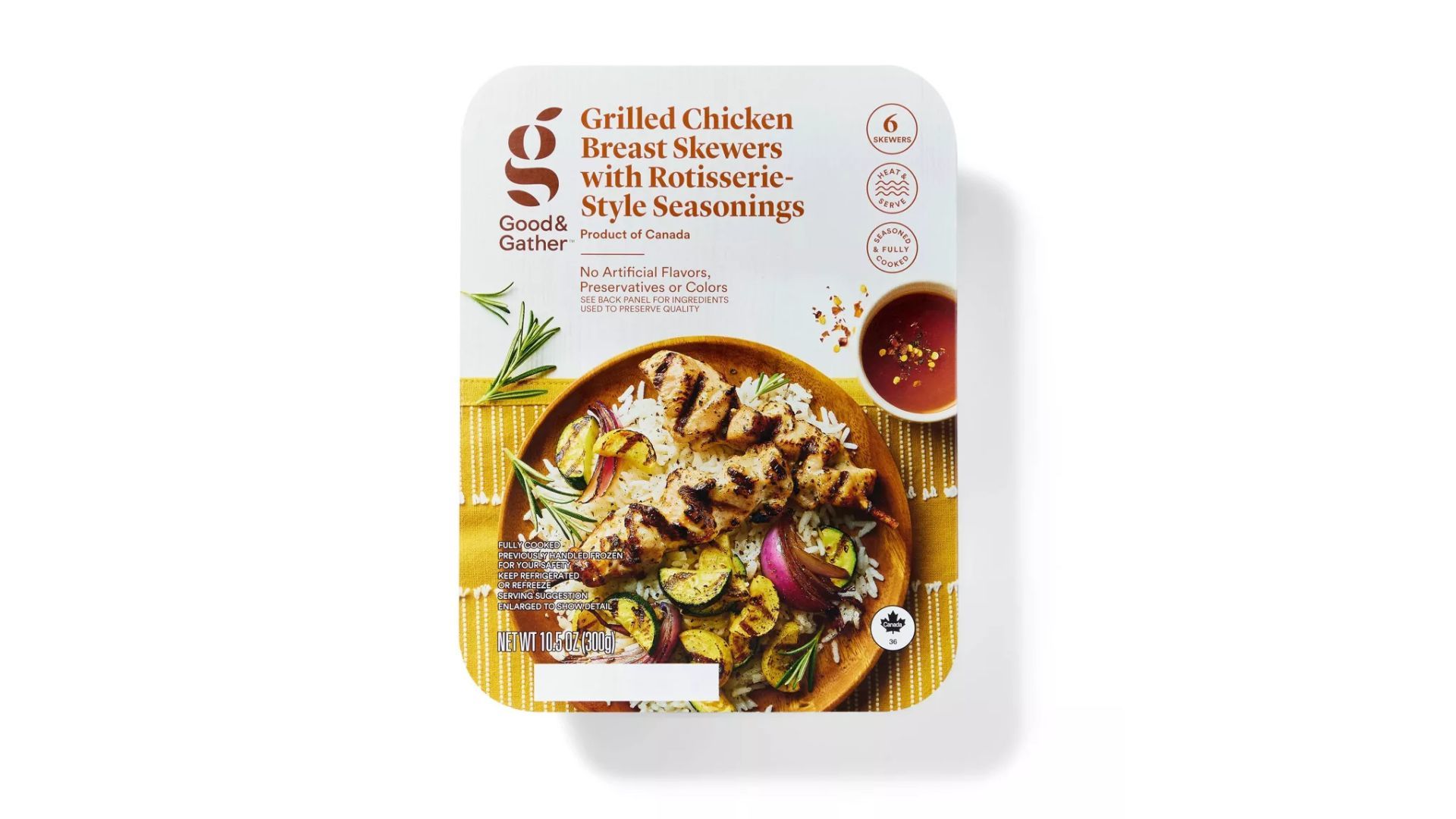 Grilled Chicken Breast Skewers with Rotisserie-Style Seasonings (Image via Target)