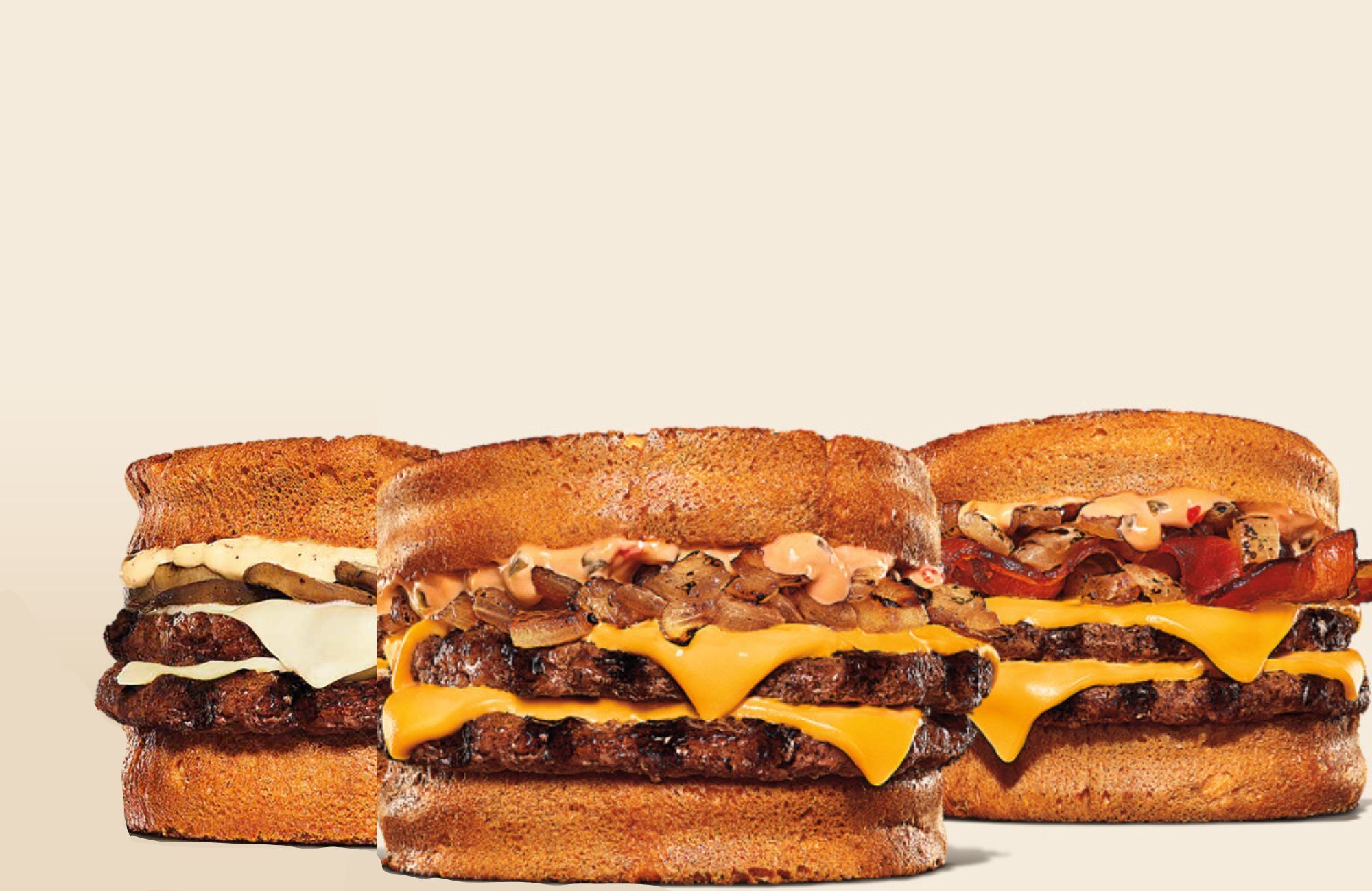 The three most loved BK Melts menu items (Image via Burger King)