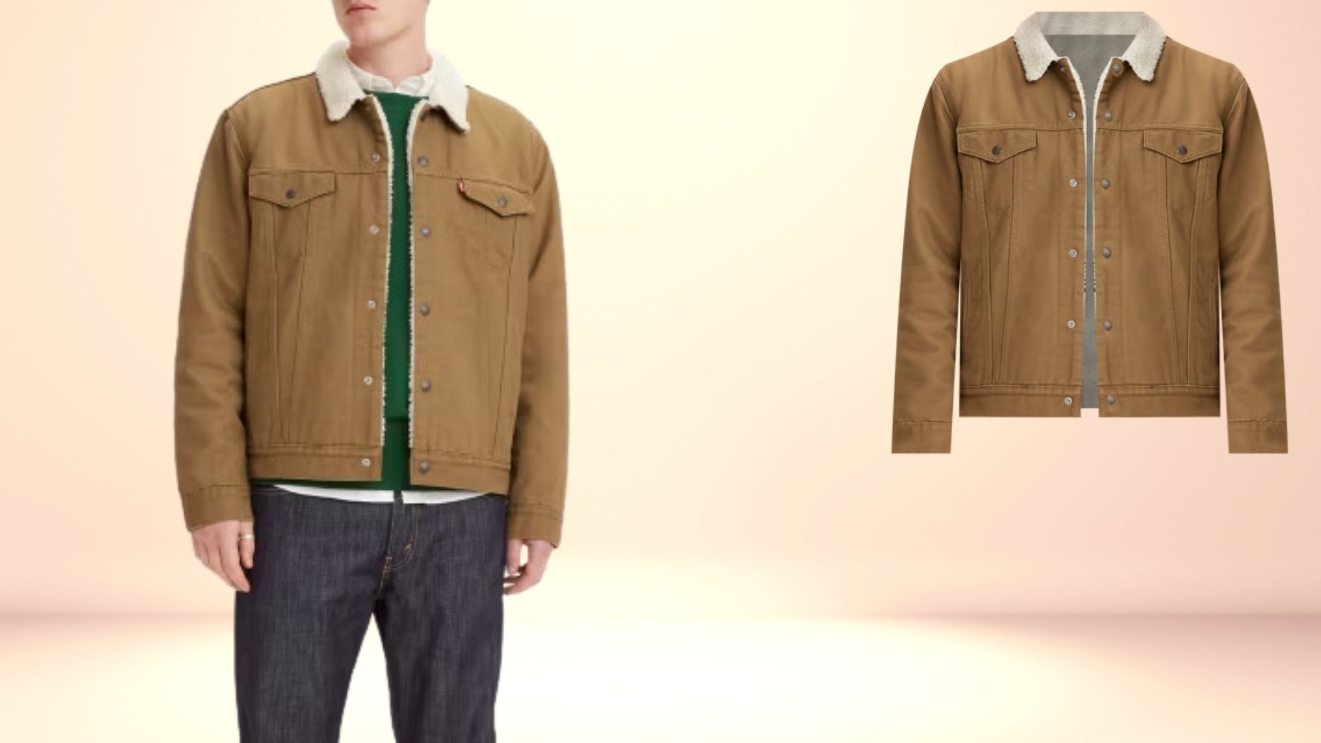 Levi&rsquo;s Men&rsquo;s Sherpa-Lined Trucker Jacket (Image via JCPenney)