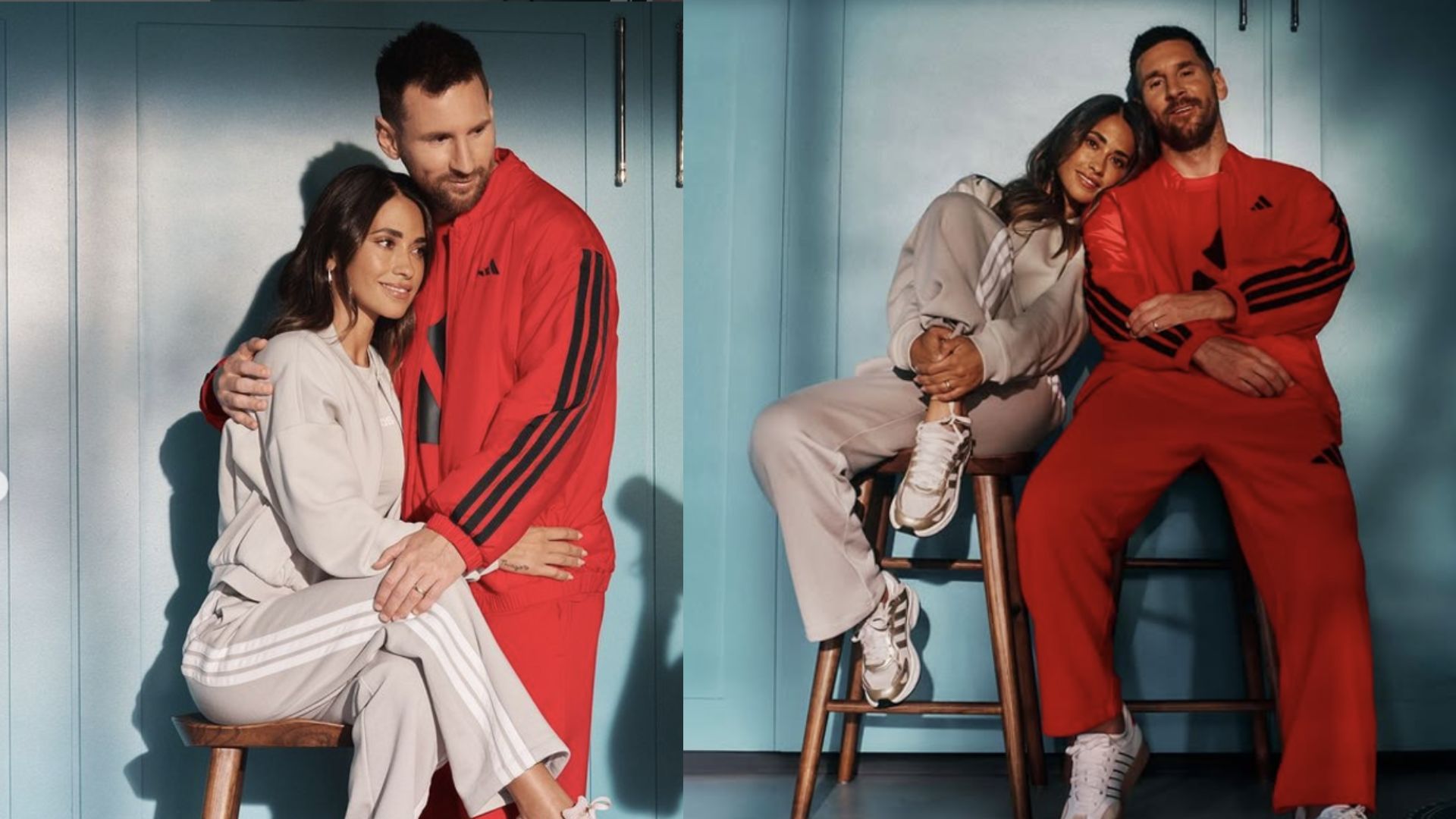 Lionel Messi X Antonela Roccuzzo X Adidas Essentials collection