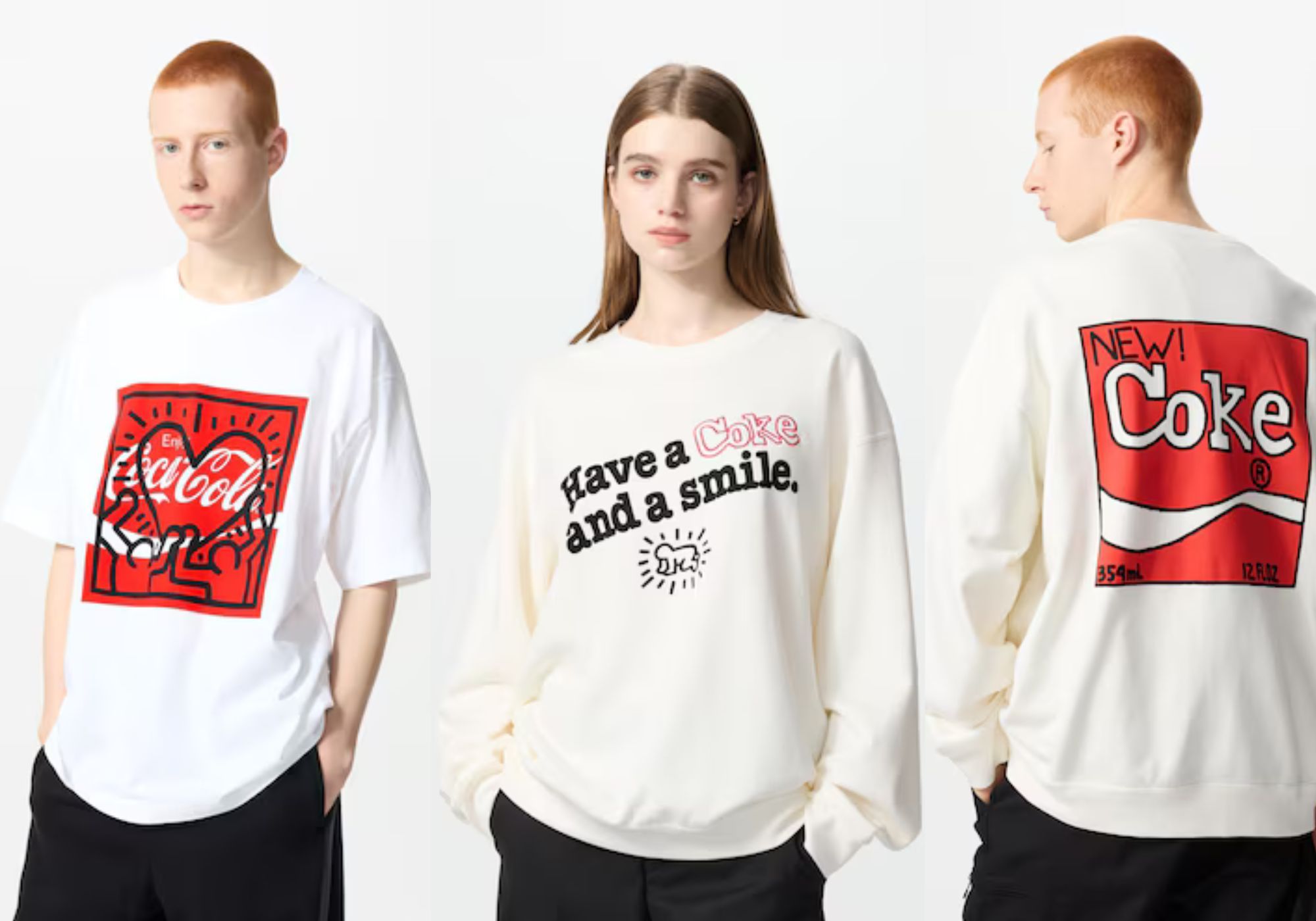 Products in the Keith Haring X Coca-Cola collection (Image via UNIQLO)