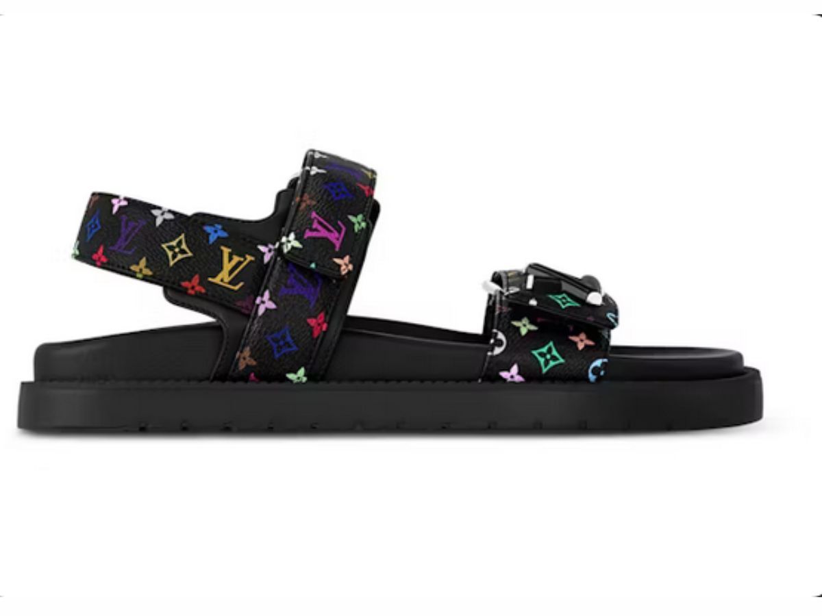 Louis Vuitton x Takashi Murakami collection flats (Image via StockX)