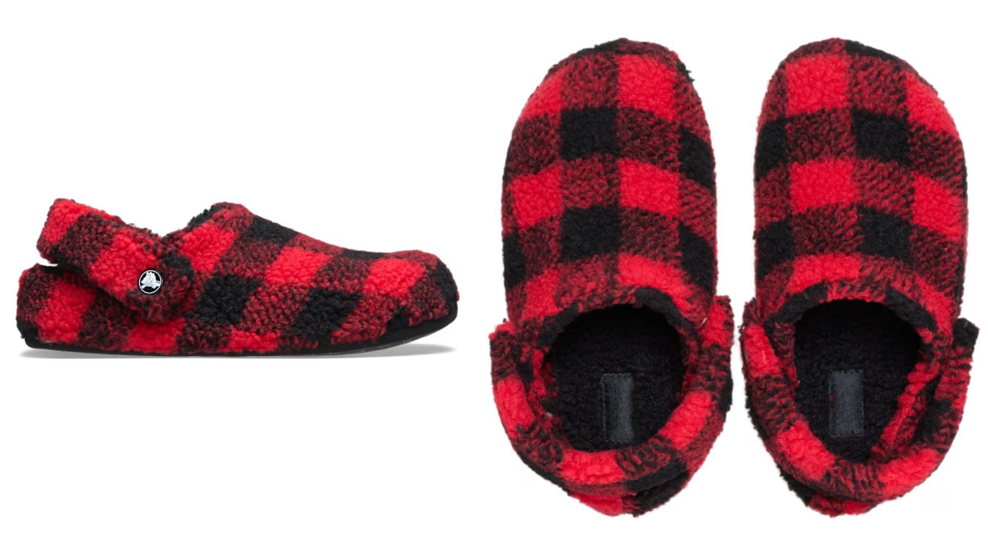 Classic Buffalo Check Cozzzy Slipper (Image via Crocs)