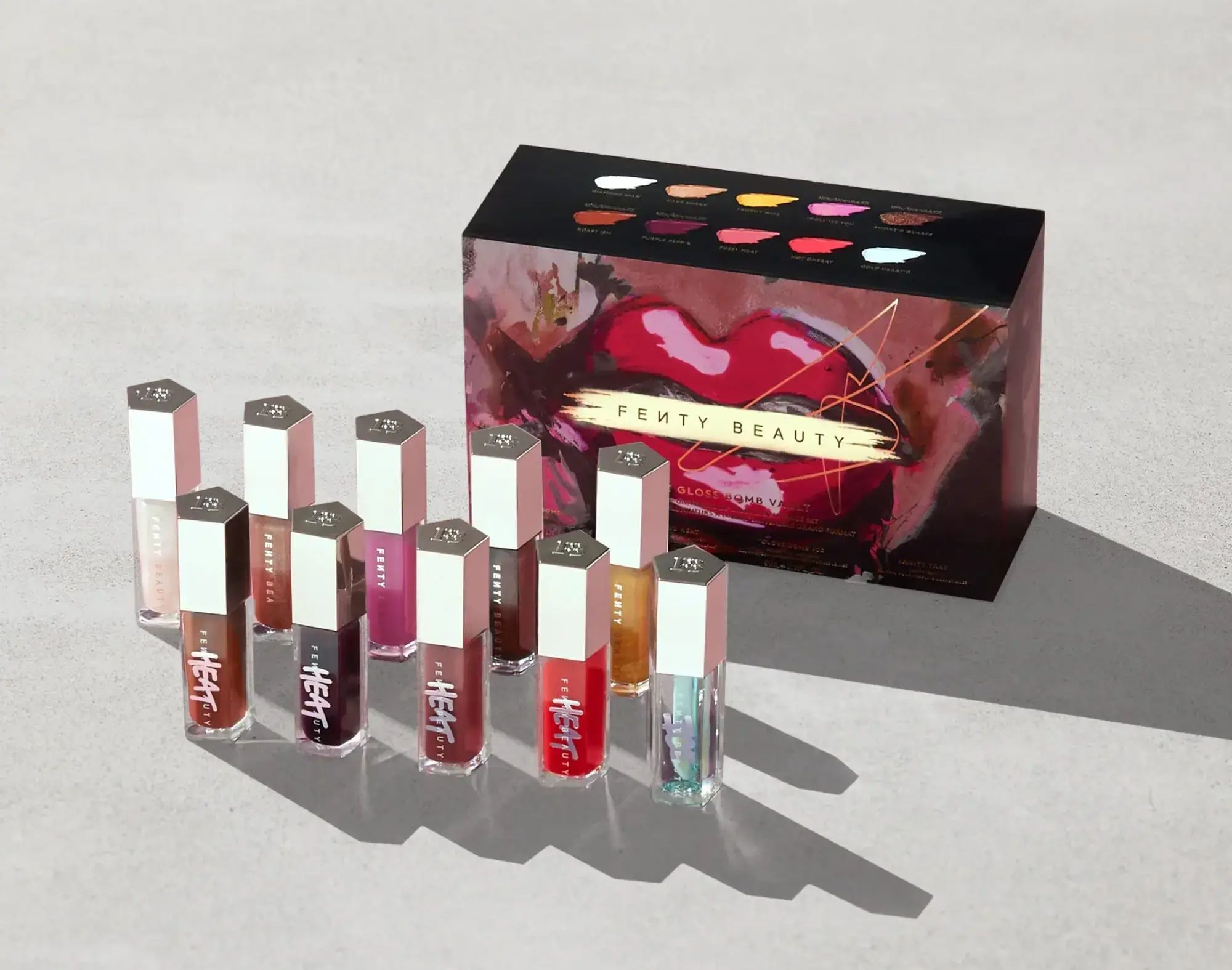 $55 off on 10-piece lip gloss (Image via Fenty Beauty)