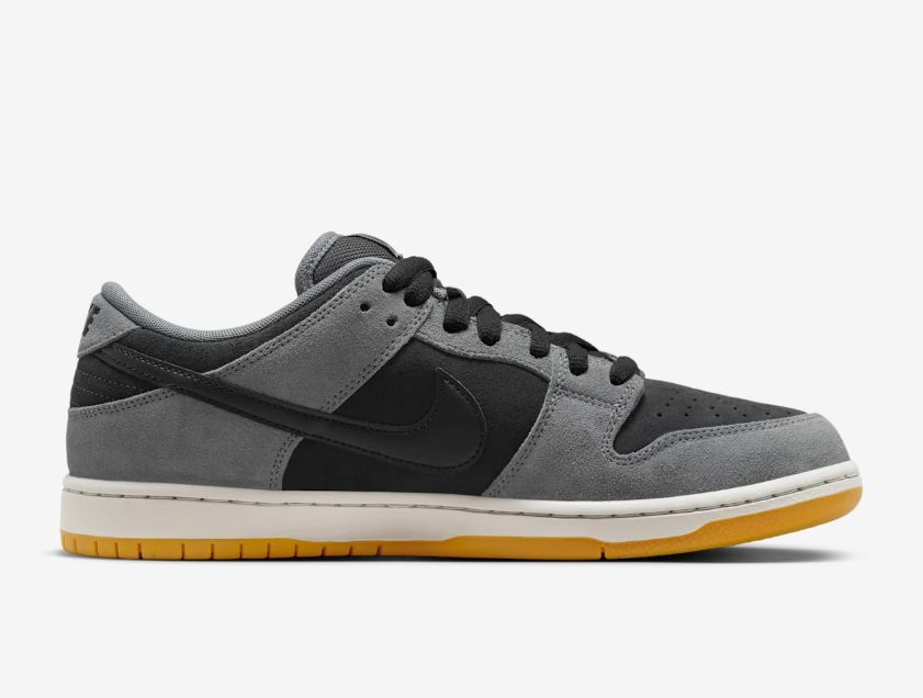 Nike SB Dunk Low Pro Black and Smoke Grey (Image via Nike SNKRS)