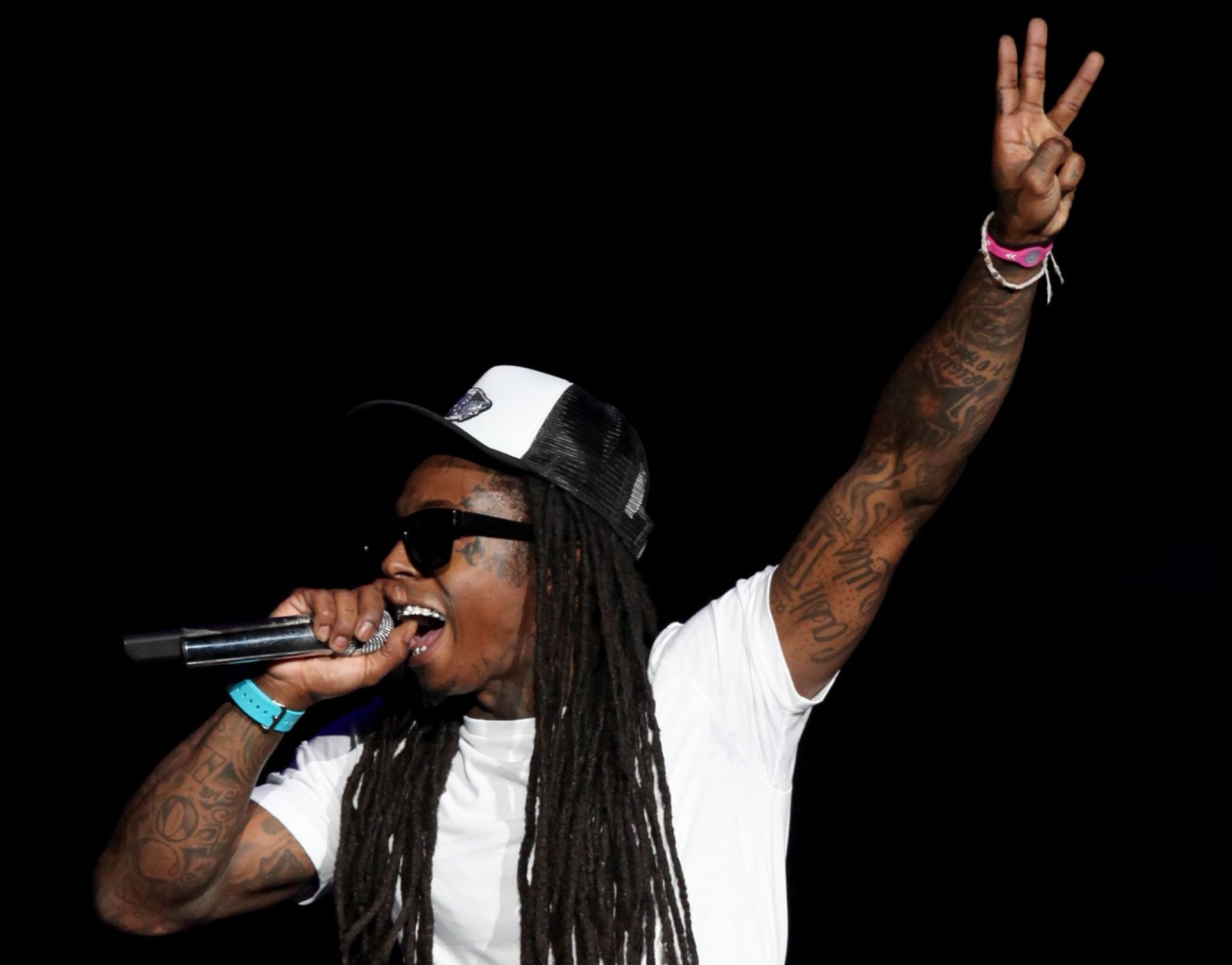 Mansfield, MA - Lil Wayne performs at the Comcast Center on Sunday, July 17, 2011 in Mansfield. Herald Photo/ Rob Johnson - Source: Getty