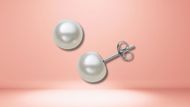 Belle de Mer Cultured Freshwater Button Pearl Stud earrings (Image via Macy’s)