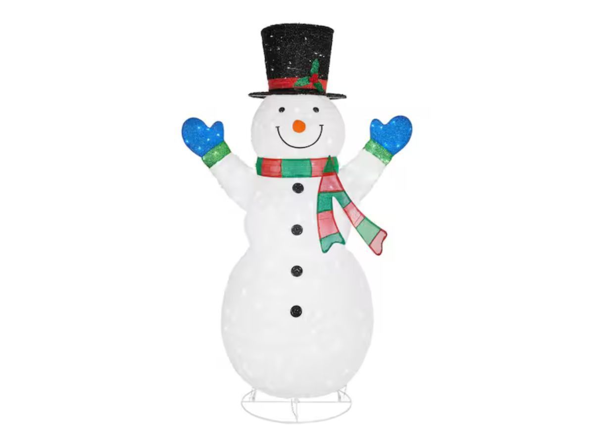 Collapsible Snowman (Image via The Home Depot)