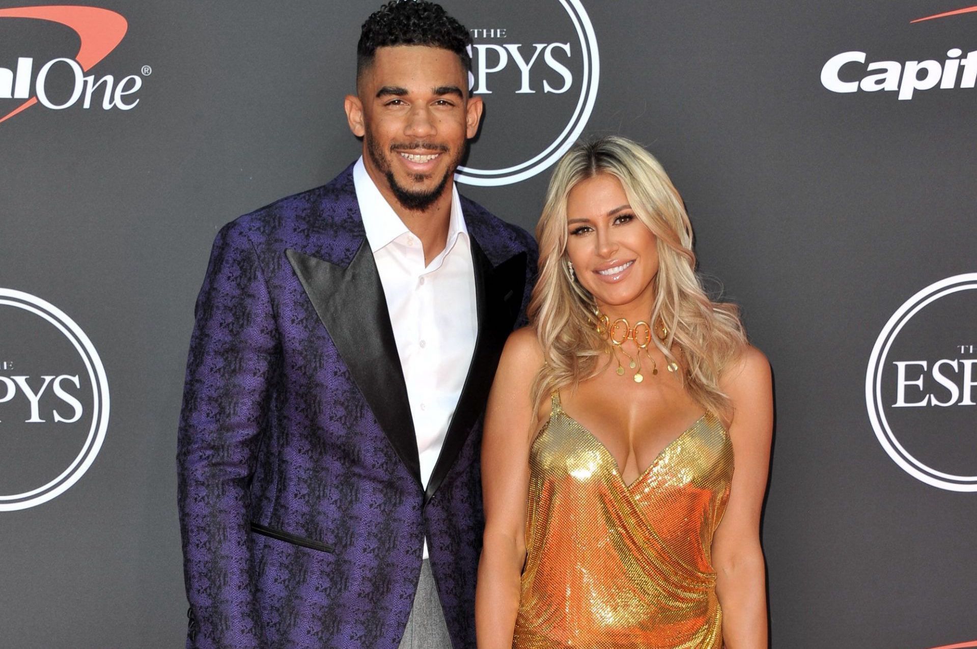 Evander Kane and Anna Kane at the 2019 ESPY Awards in Los Angeles. (Image via WireImage/Allen Berezovsky)