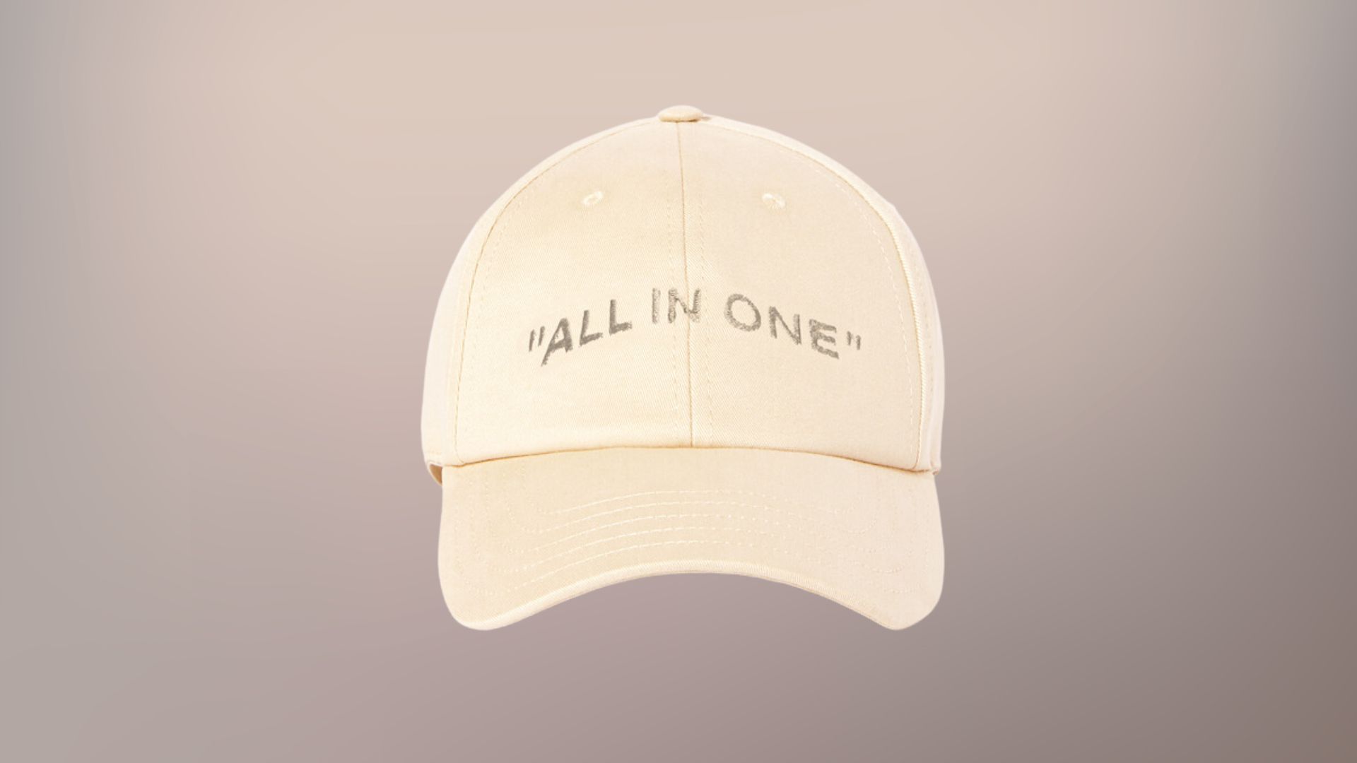 Beige All in One golf cap (Image via Off-White)