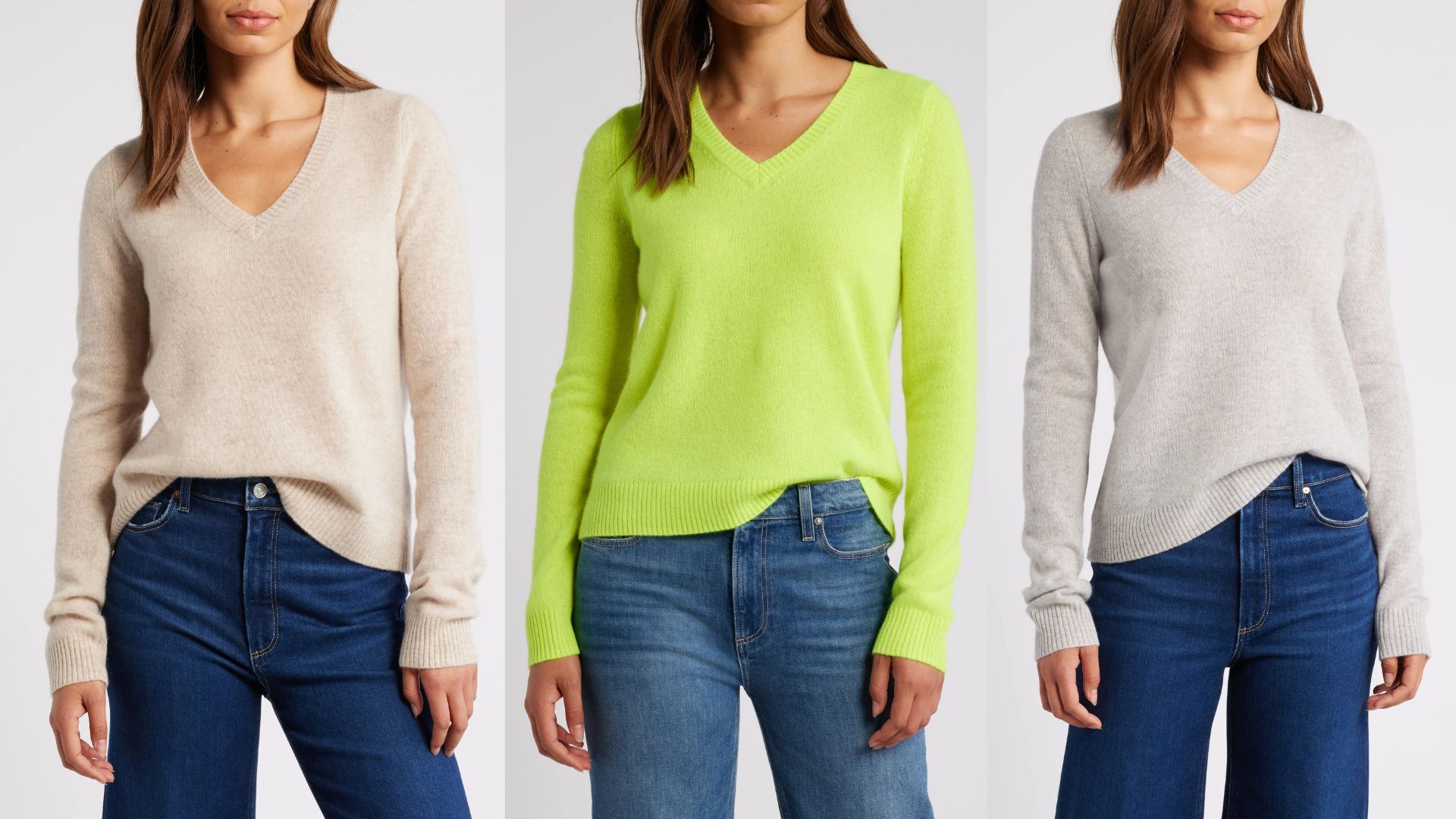 Caslon Cashmere V-Neck Sweater (Image via Nordstrom)