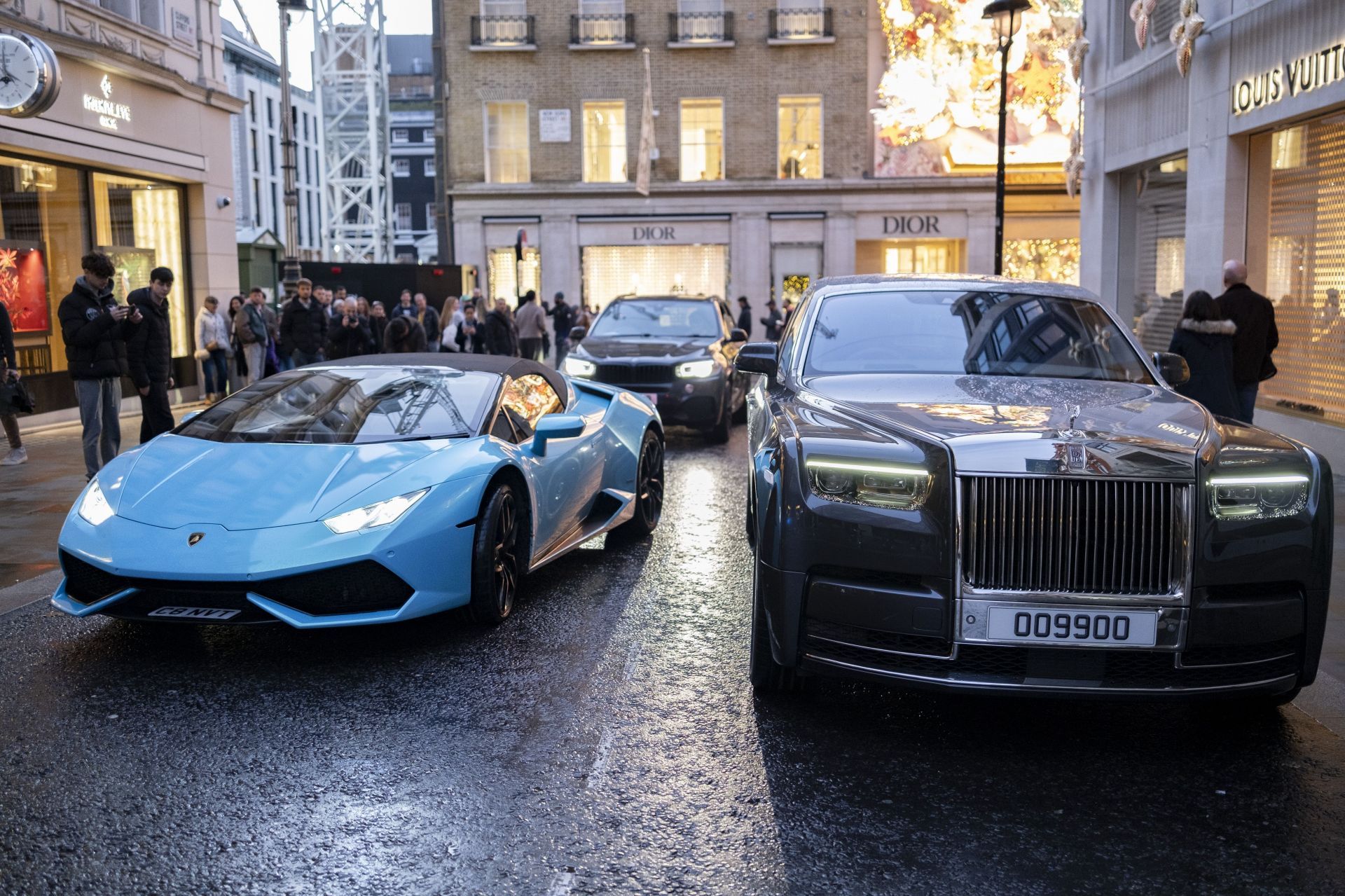 Bond Street Lamborghini And Rolls Royce In London - Source: Getty