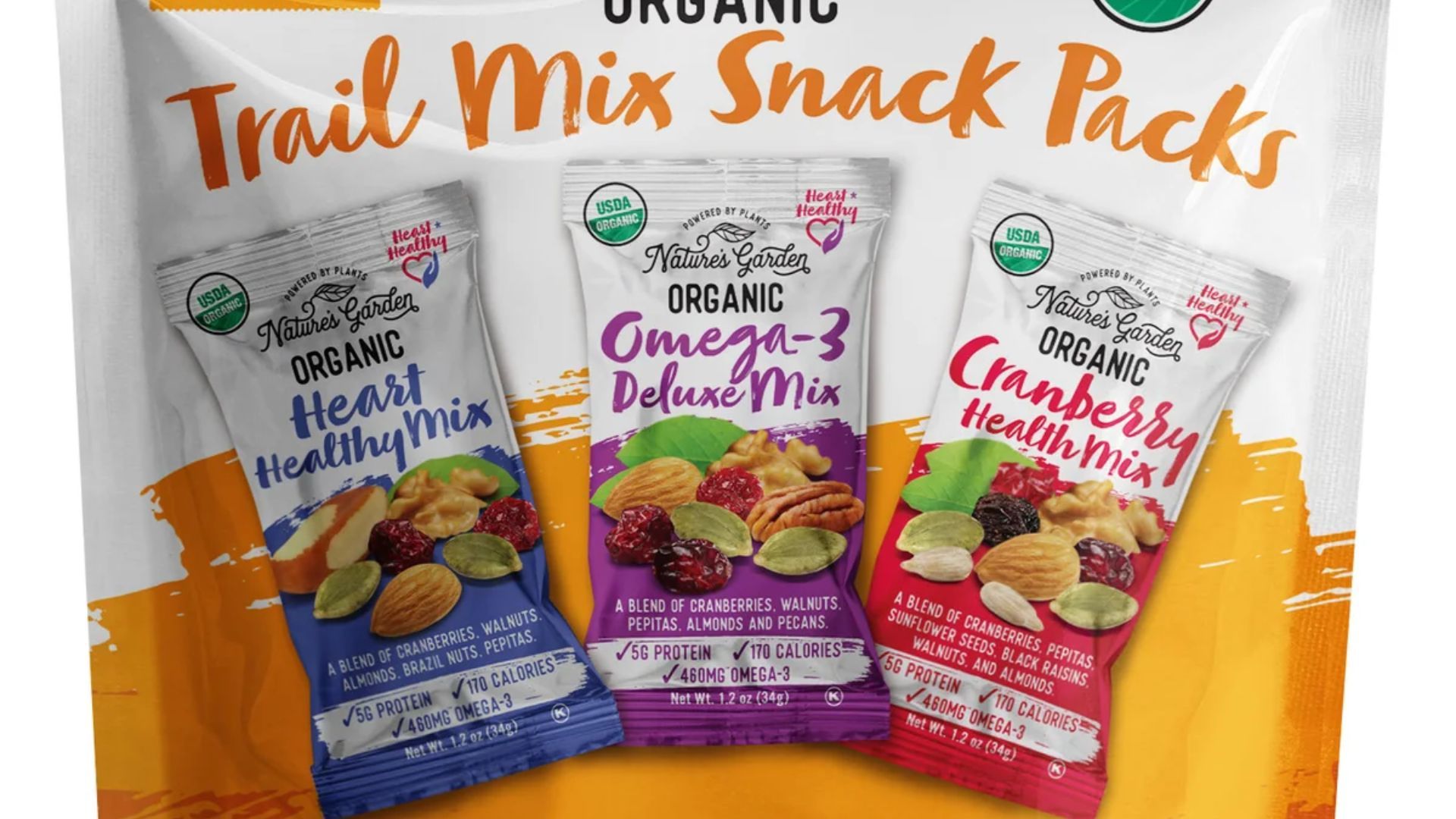 Nature&#039;s Garden Organic Trail Mix Snack Packs (Image via Costco)