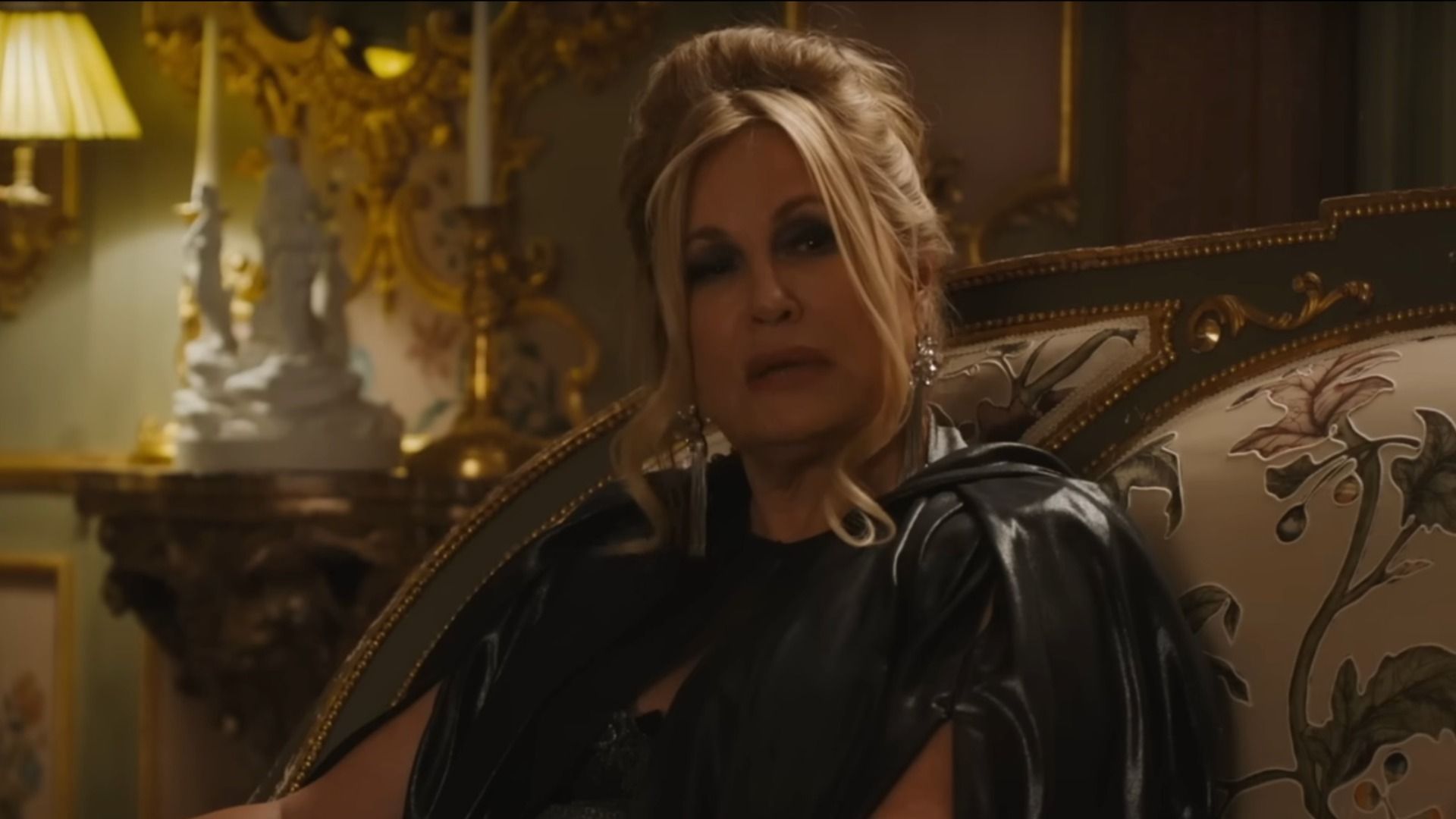 Jennifer Coolidge as Tanya McQuoid in The White Lotus | Image Source: Official Max YouTube Channel