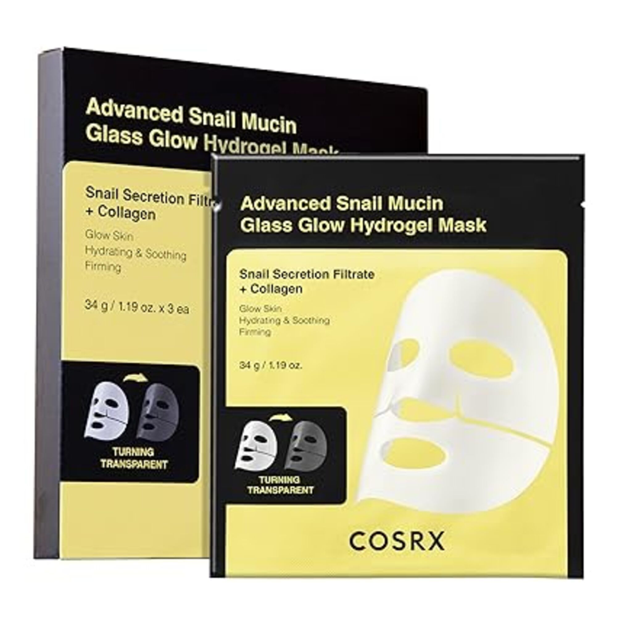 The advanced snail mucin hydrogel mask (Image via Amazon)