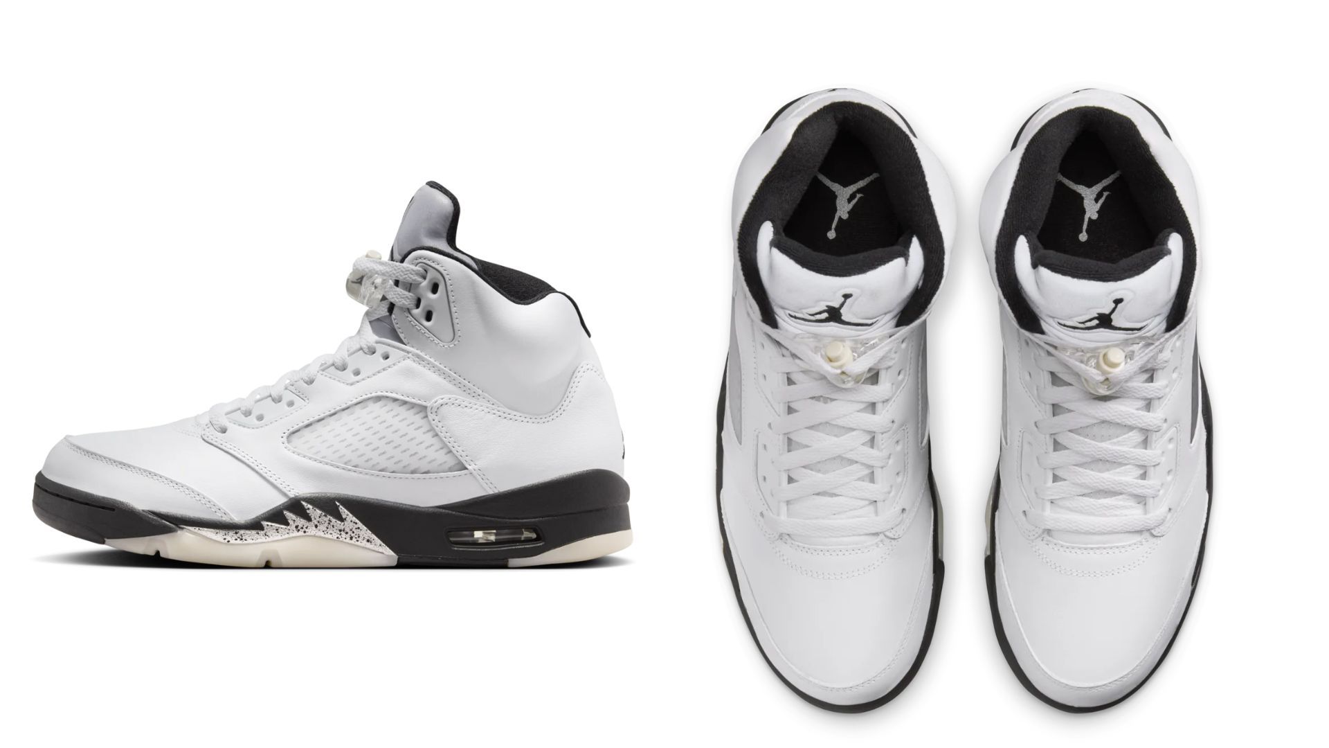 Nike Air Jordan 5 &quot;White Metallic&quot; sneakers set to release soon (Image via Nike)