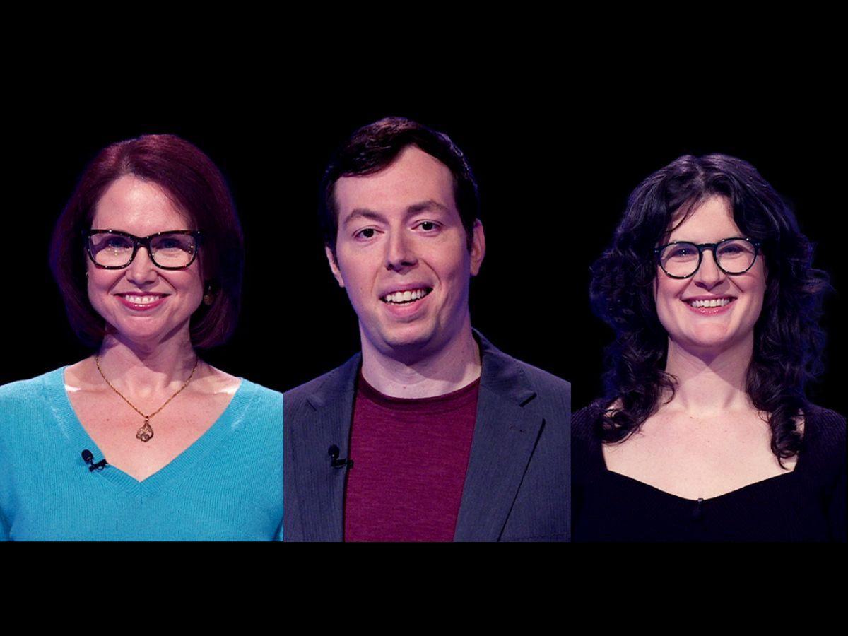 Contestants on Jeopardy! December 24, 2024 (Image via Jeopardy)