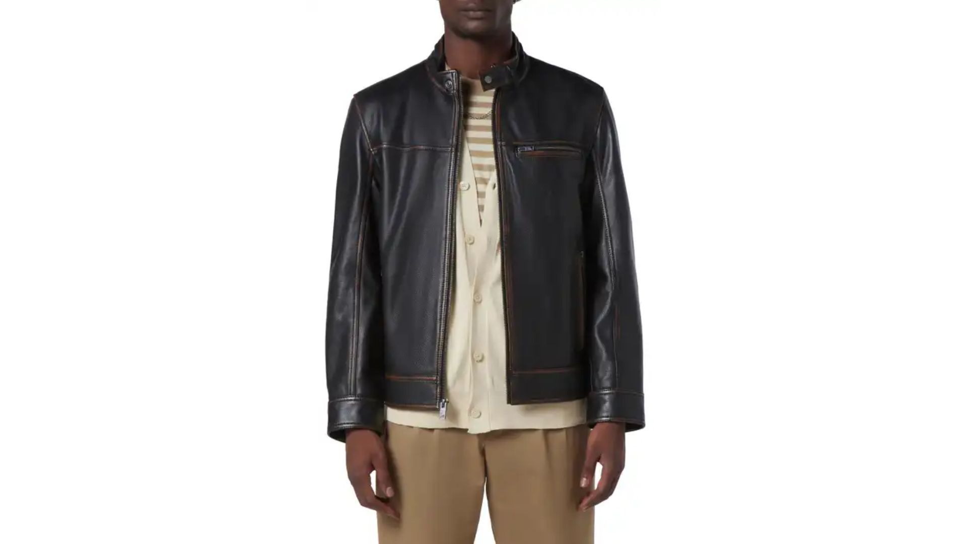 Andrew Marc Caruso Leather Racer Jacket (Image via Nordstrom)