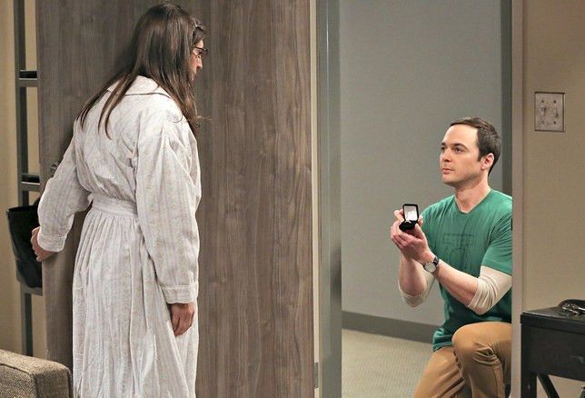 In what episode of The Big Bang Theory does Sheldon propose?