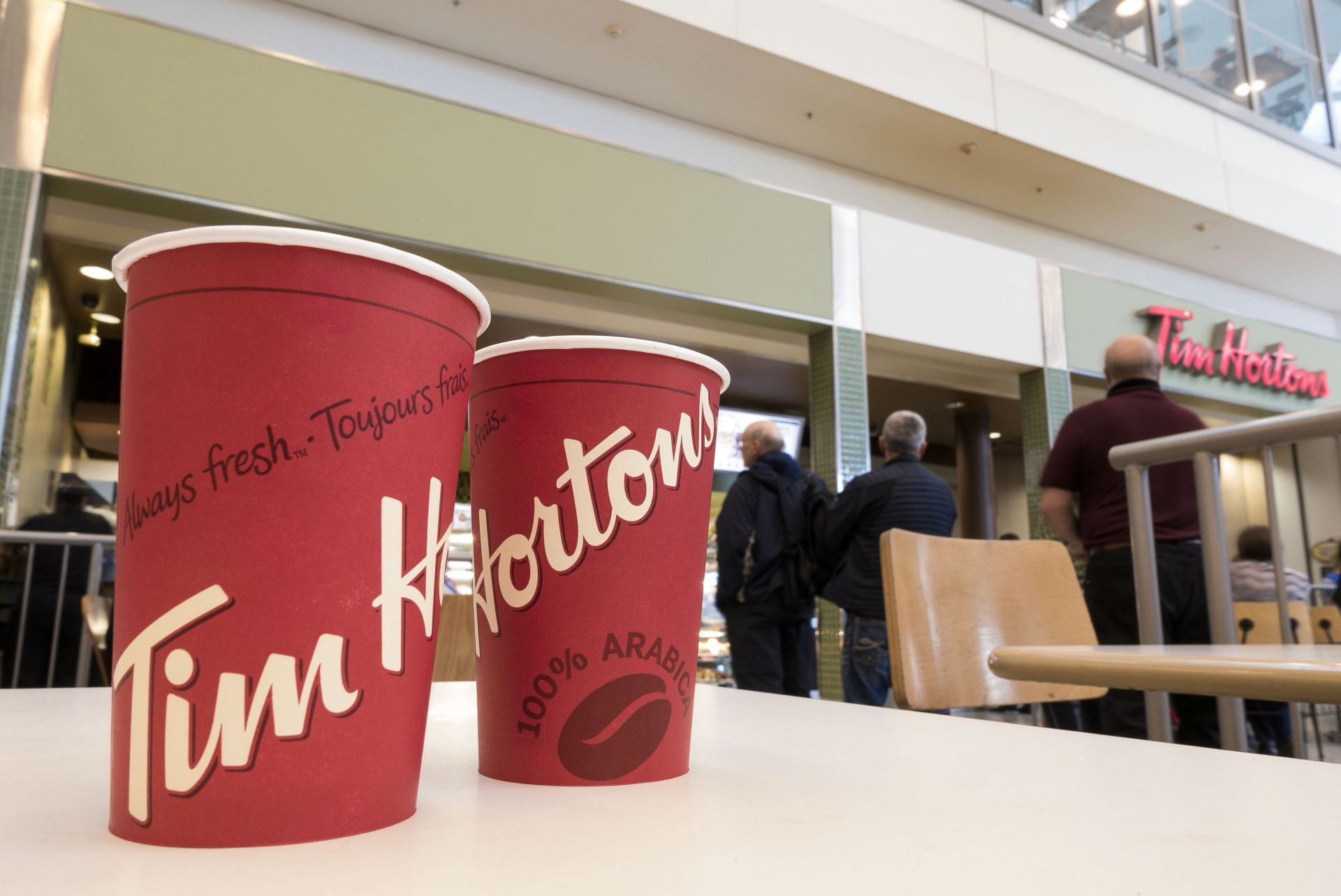 Tim Hortons Beaker in Toronto airport - Source: Getty