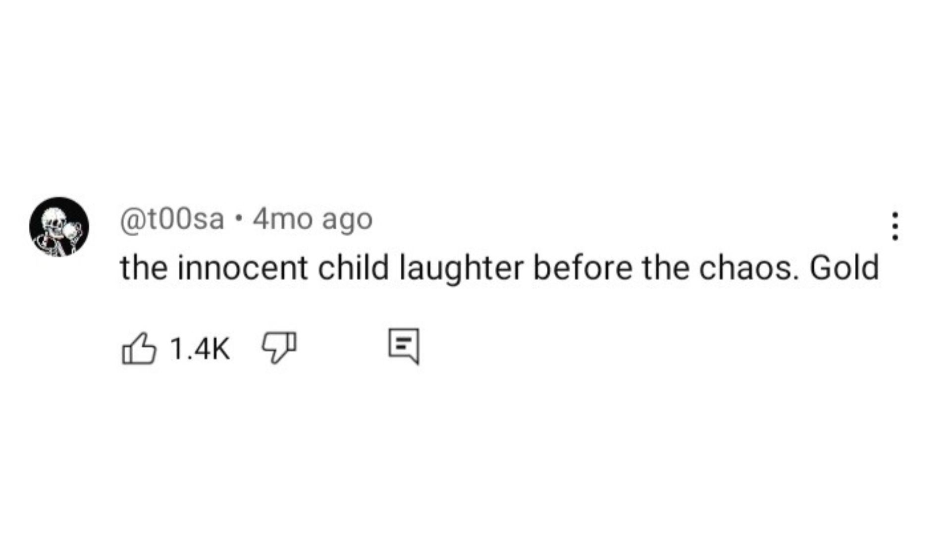 Innocent child laughter (image via @SamuelGrubbs on YouTube)