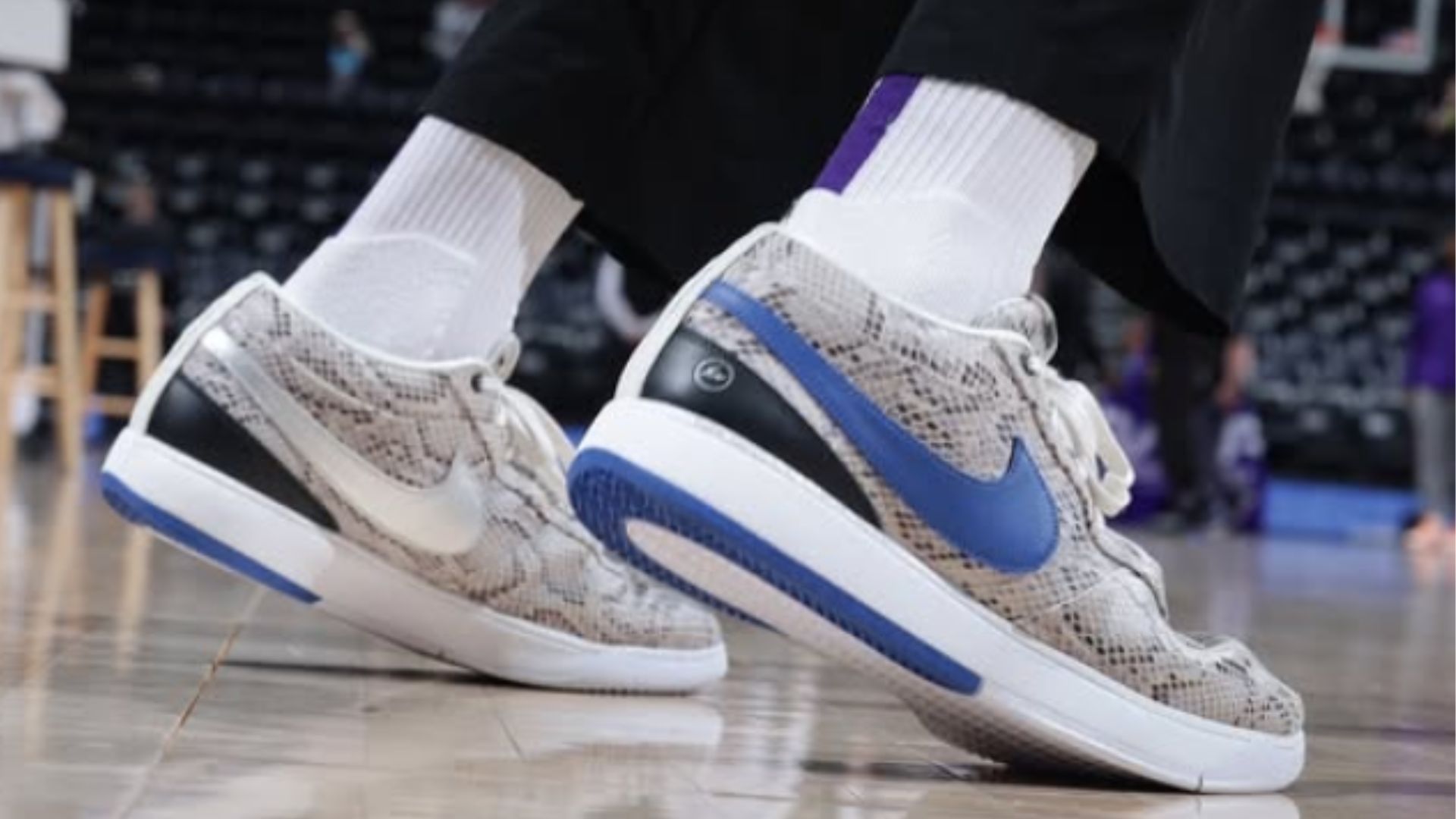 Devin Booker debuted the Fragment Design x Nike Book 1 on the court recently (Image via Suns/Instagram)