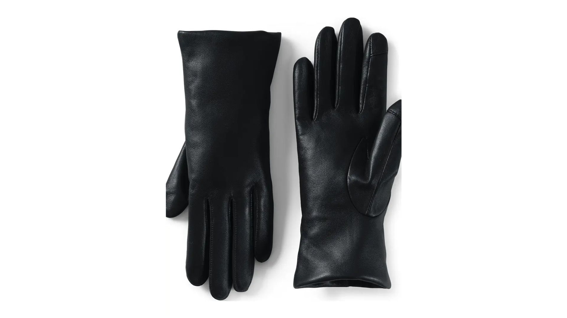 Lands&#039; End EZ Touch Screen Cashmere Lined Leather Gloves (Image via Nordstrom)