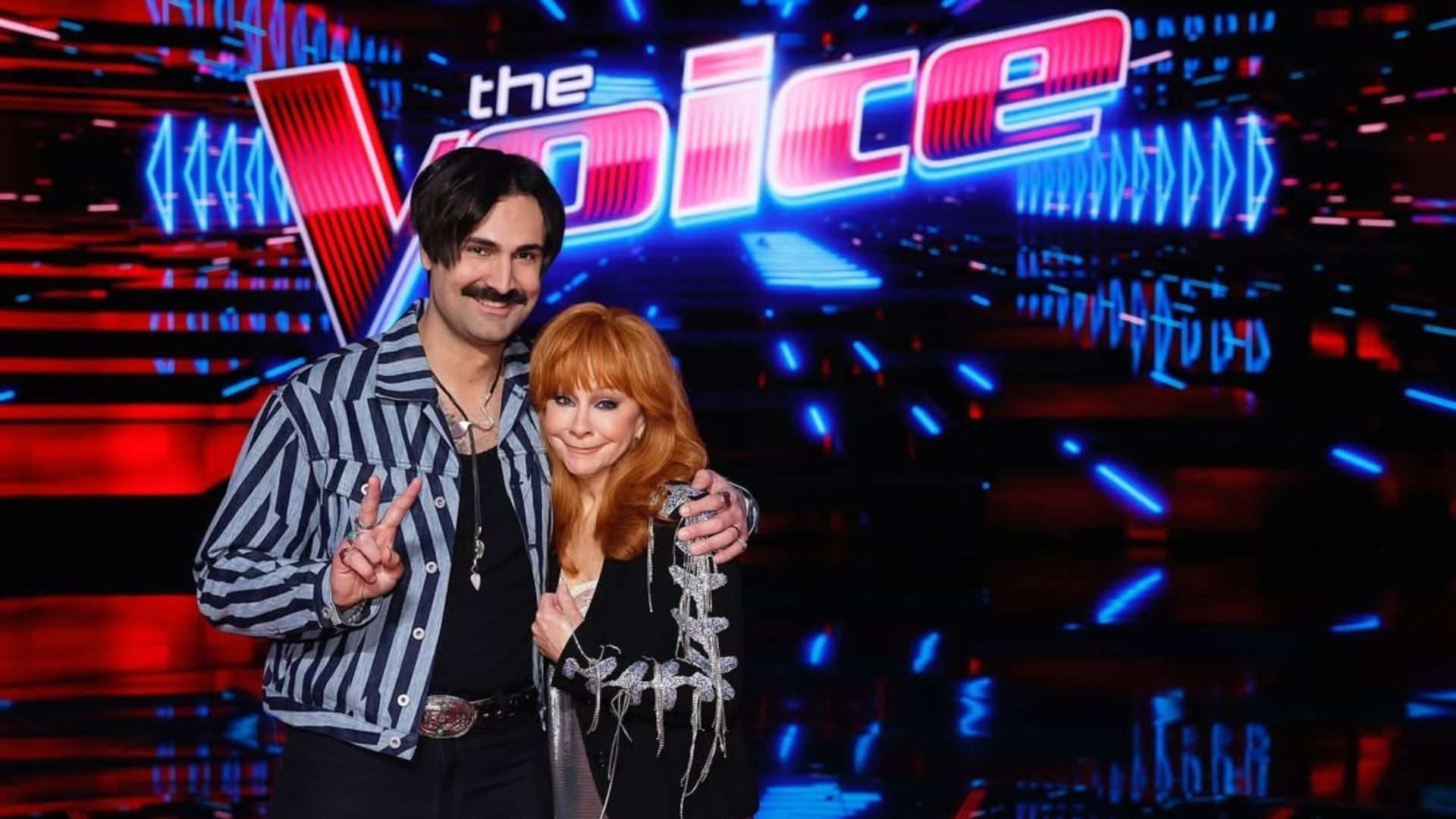 The Voice finalist Danny Joseph with coach Reba | Image Source: Instagram/ @dannyjosephofficial