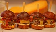 Mini Kobe Sliders at Cut, Wolfgang Puck's new steakhouse at the Regent Beverly Wilshire Hotel Frida - Source: Getty
