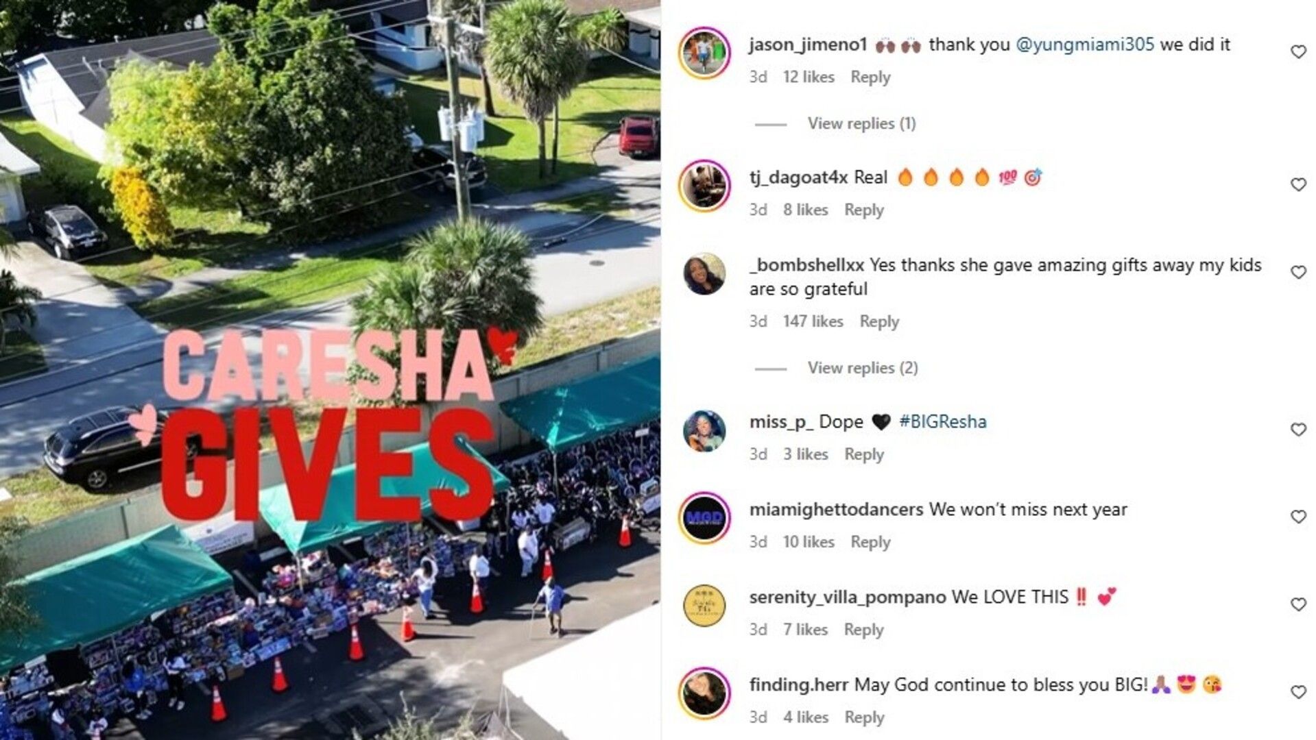 Users also expressed their gratitude towards the rapper (Image via Instagram / @yungmiami305)