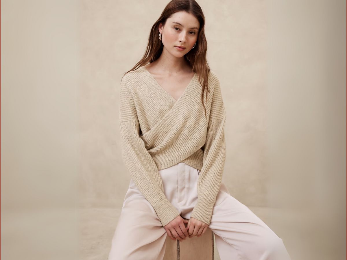 Wrap Sweater (Image via Banana Republic Factory)