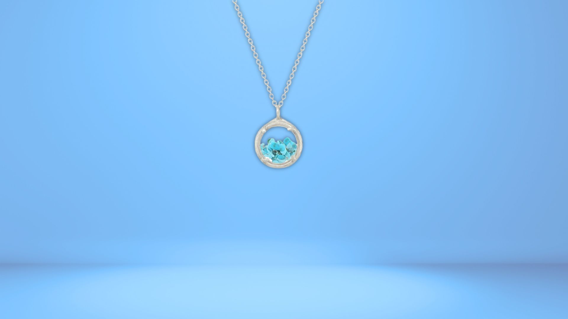 Mini Birthstone Shaker Necklace - Silver - January (Image via GMA)