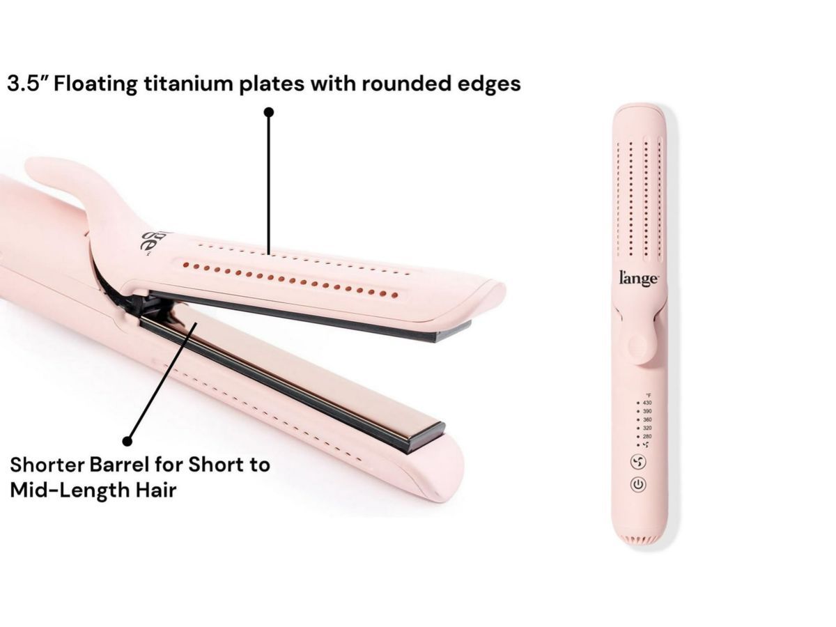 L&#039;ange Hair Le Duo 360 Airflow Styler, Titanium Flat Iron Hair Straightener (image via Walmart)