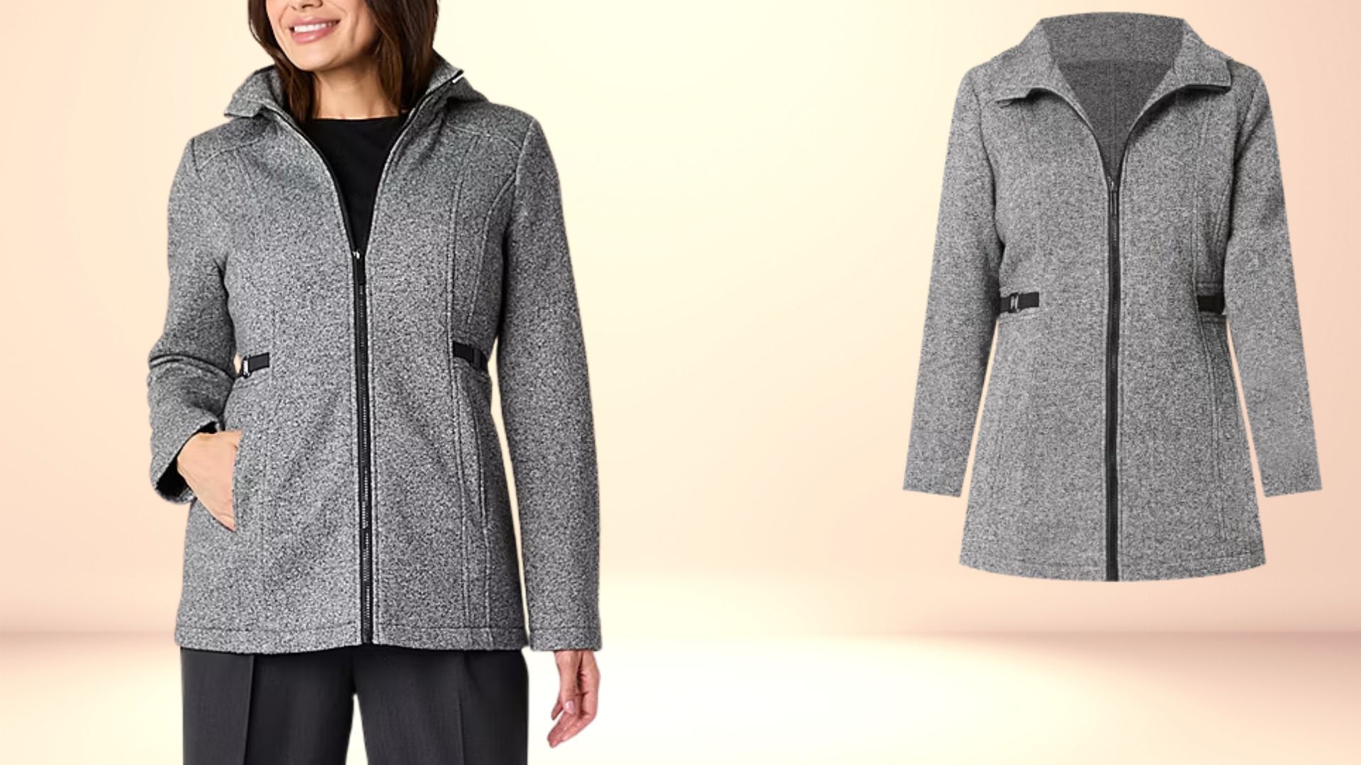 Liz Claiborne Women&rsquo;s Fleece Midweight Jacket (Image via JCPenney)