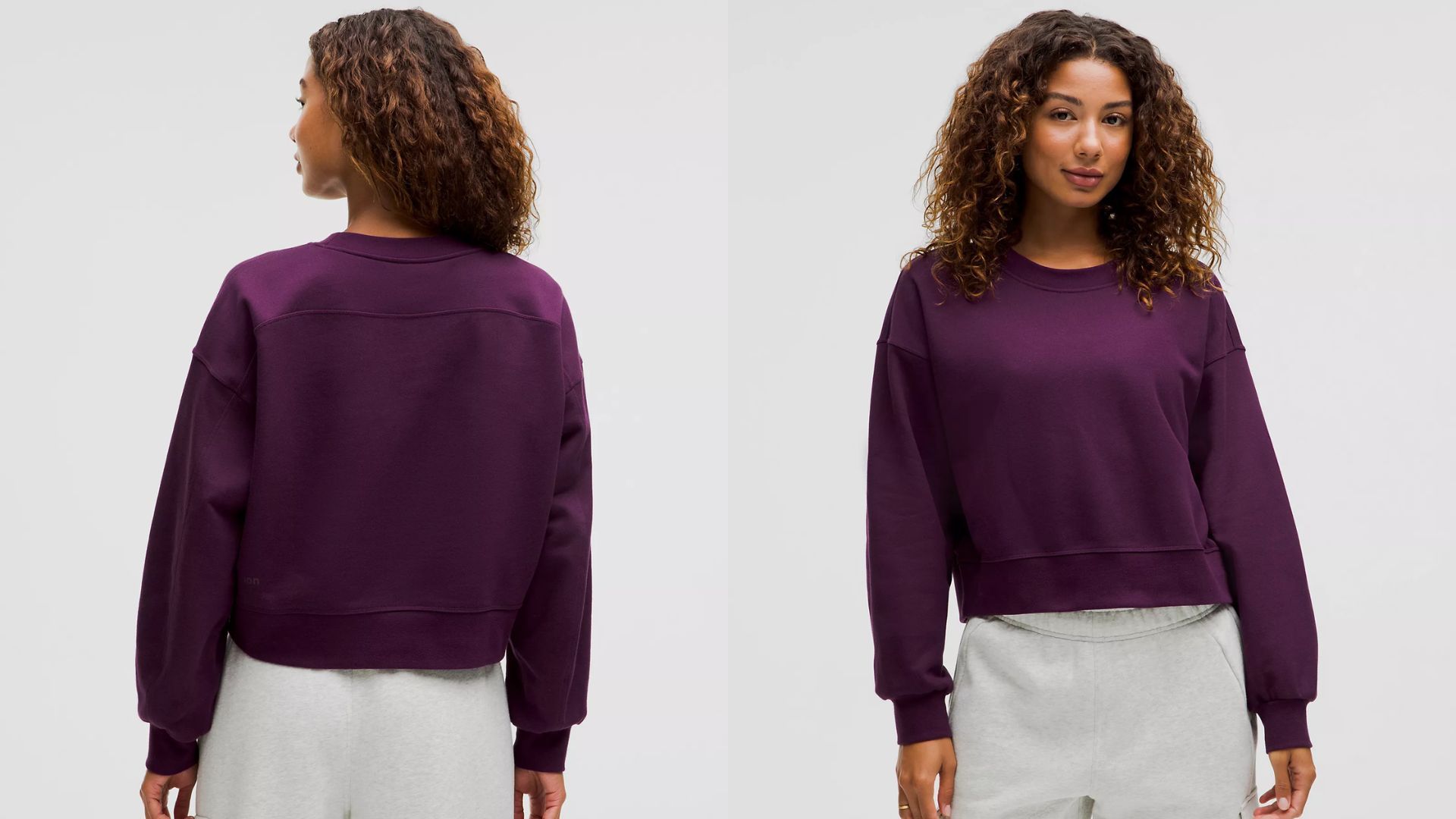 Perfectly Oversized Cropped Crew (Image via Lululemon)