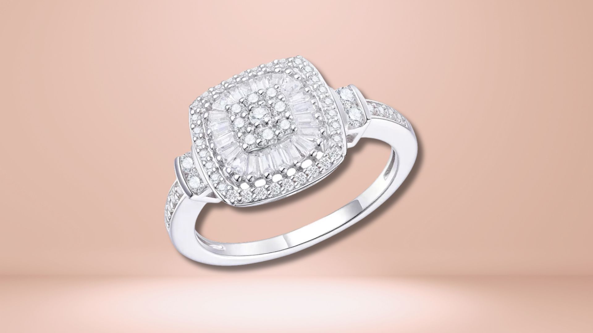 Macy&rsquo;s Diamond Vintage-inspired Ring in 14k White, Yellow or Rose Gold (Image via Macy&rsquo;s)