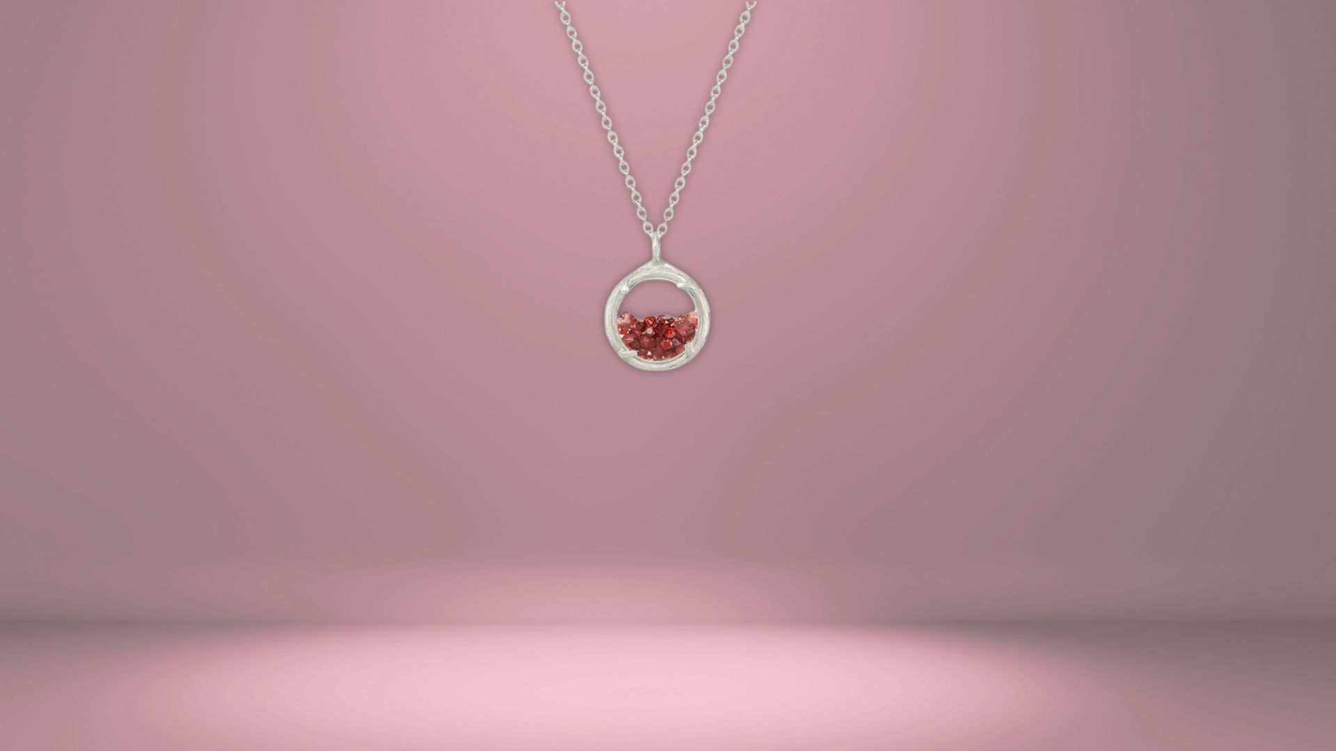 Mini Birthstone Shaker Necklace - Gold - August (Image via GMA)