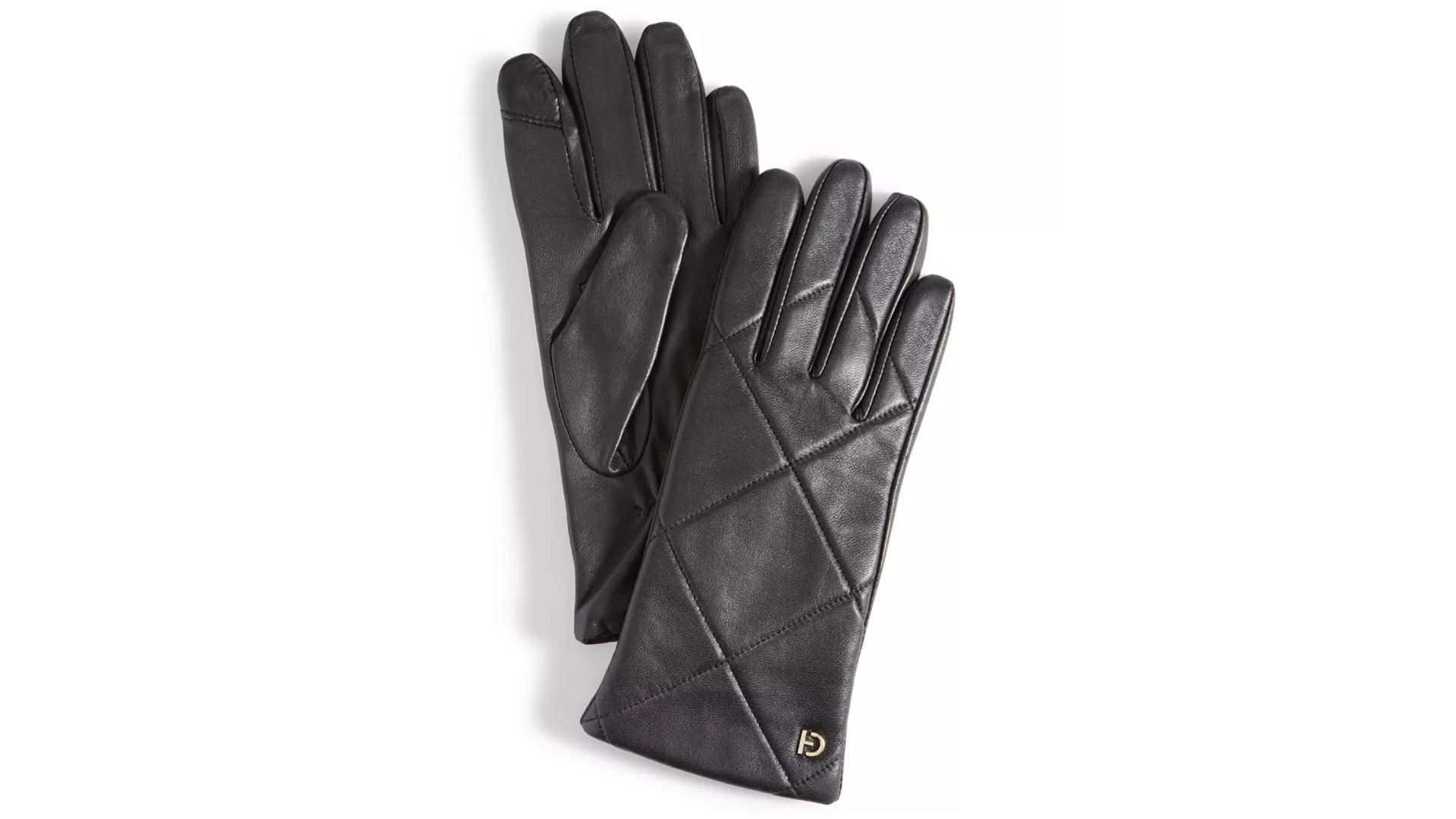 Cole Haan Women&#039;s Quilted Leather Gloves (Image via Macy&#039;s)