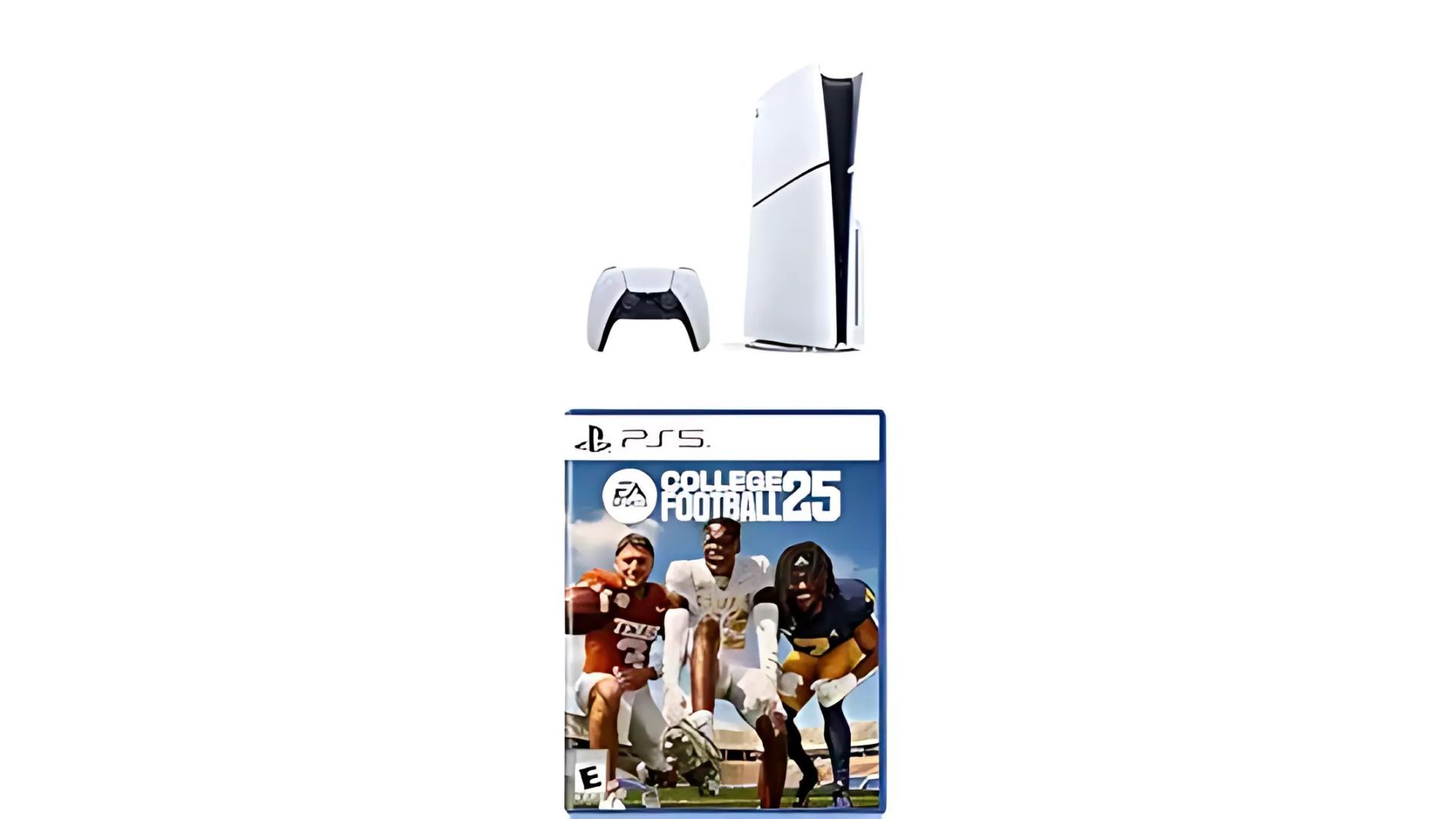 Play Station 5 Console with EA SPORTS College Football 25 (Image via Amazon)