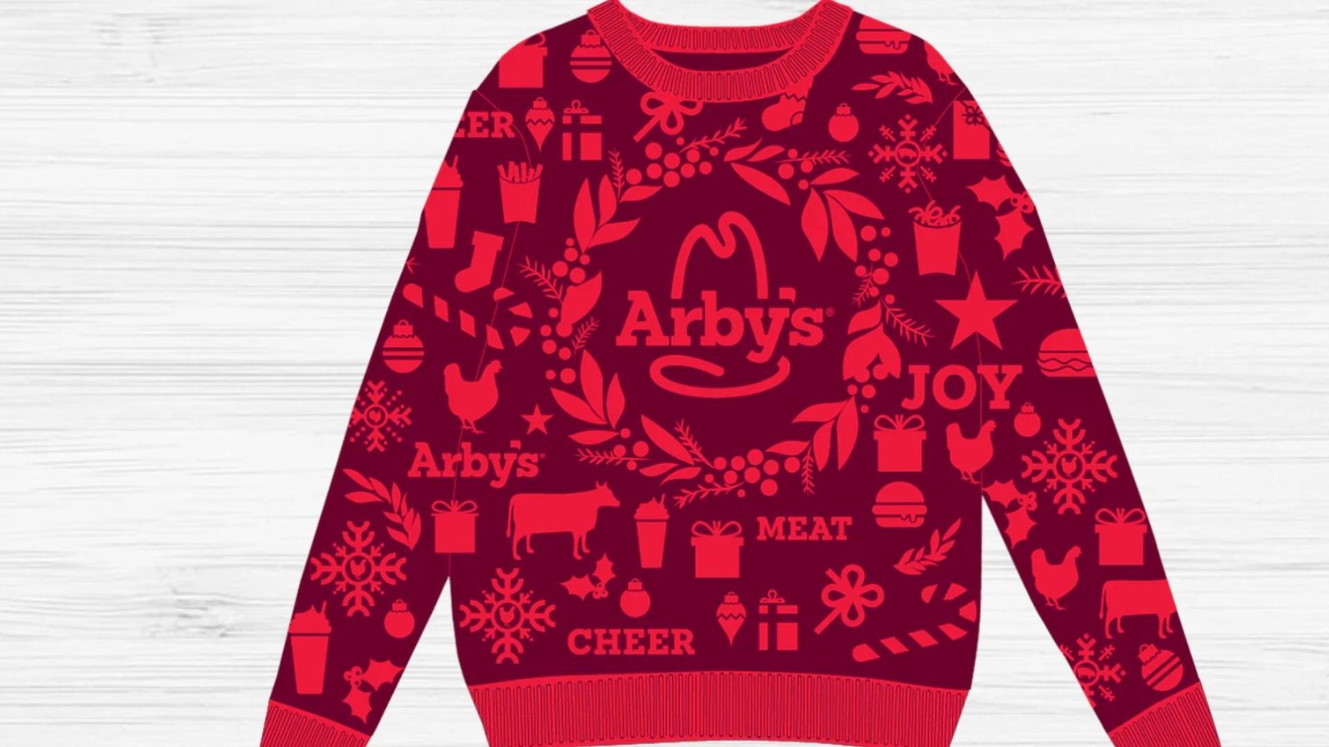 Holiday-themed Knit Sweater (Image via Arby&#039;s)