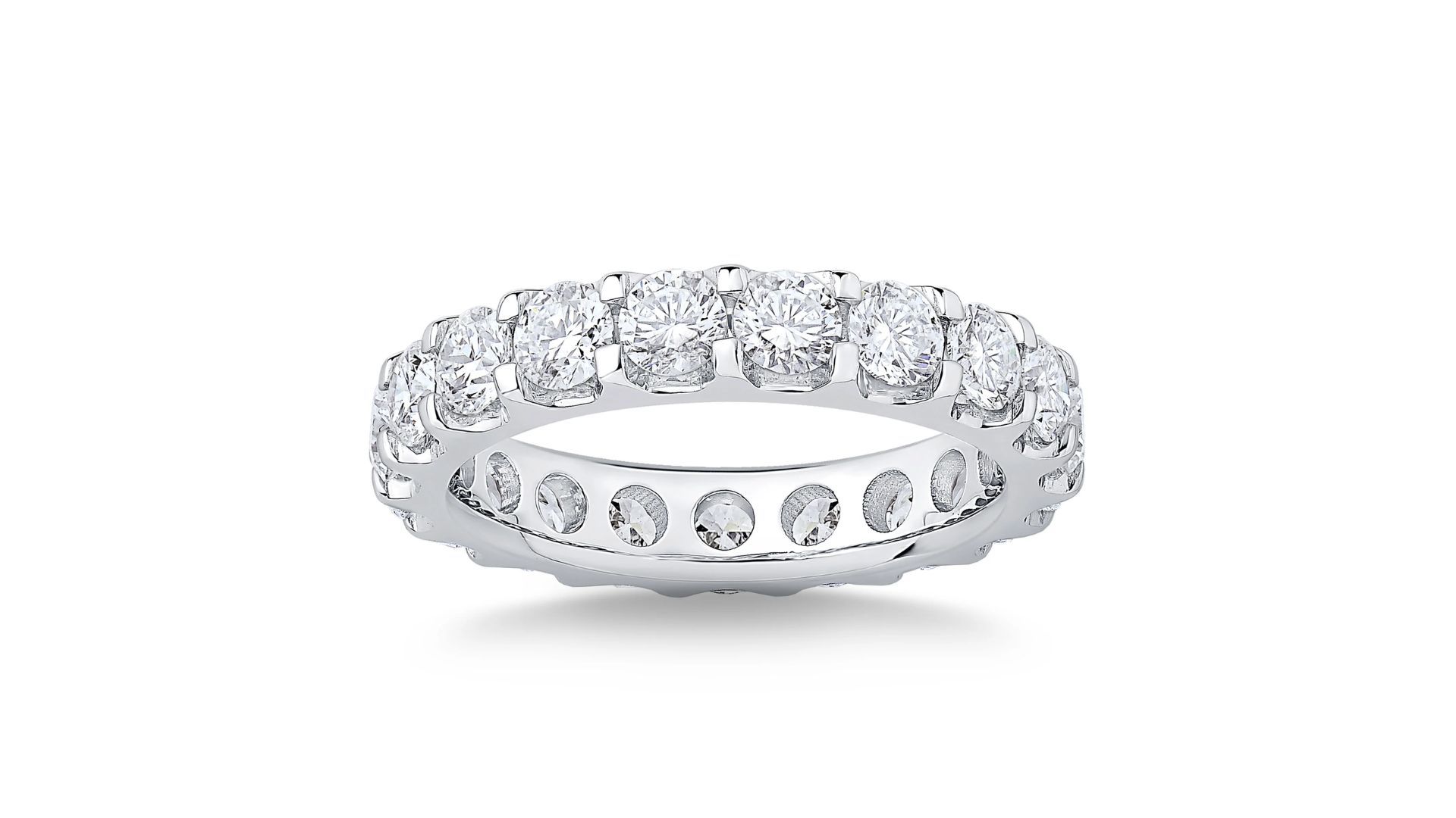 Round Brilliant Diamond Eternity Band (Image via Costco)