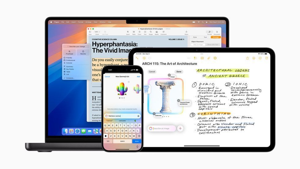 iOS 18.2, iPadOS 18.2, and macOS Sequoia 15.2 (Image via Apple)